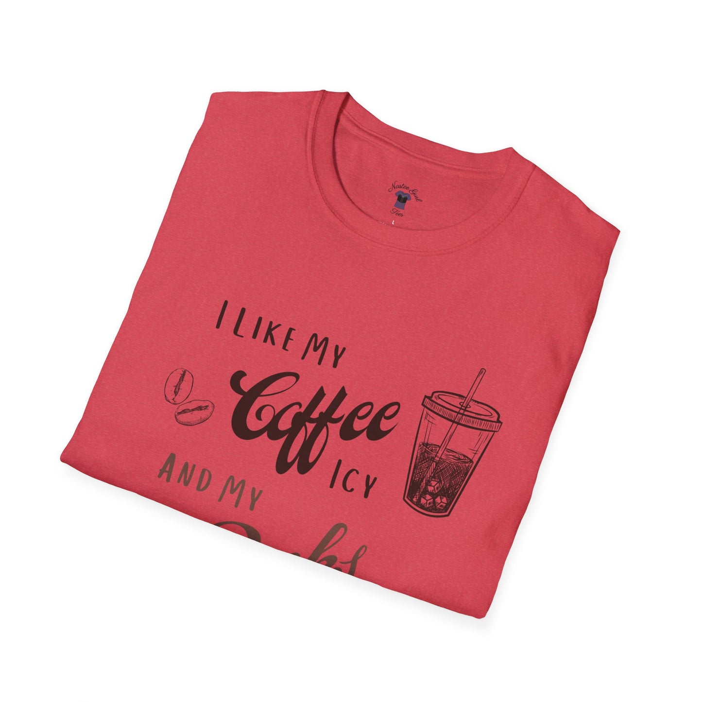 Funny Coffee and Books Unisex Softstyle T-Shirt