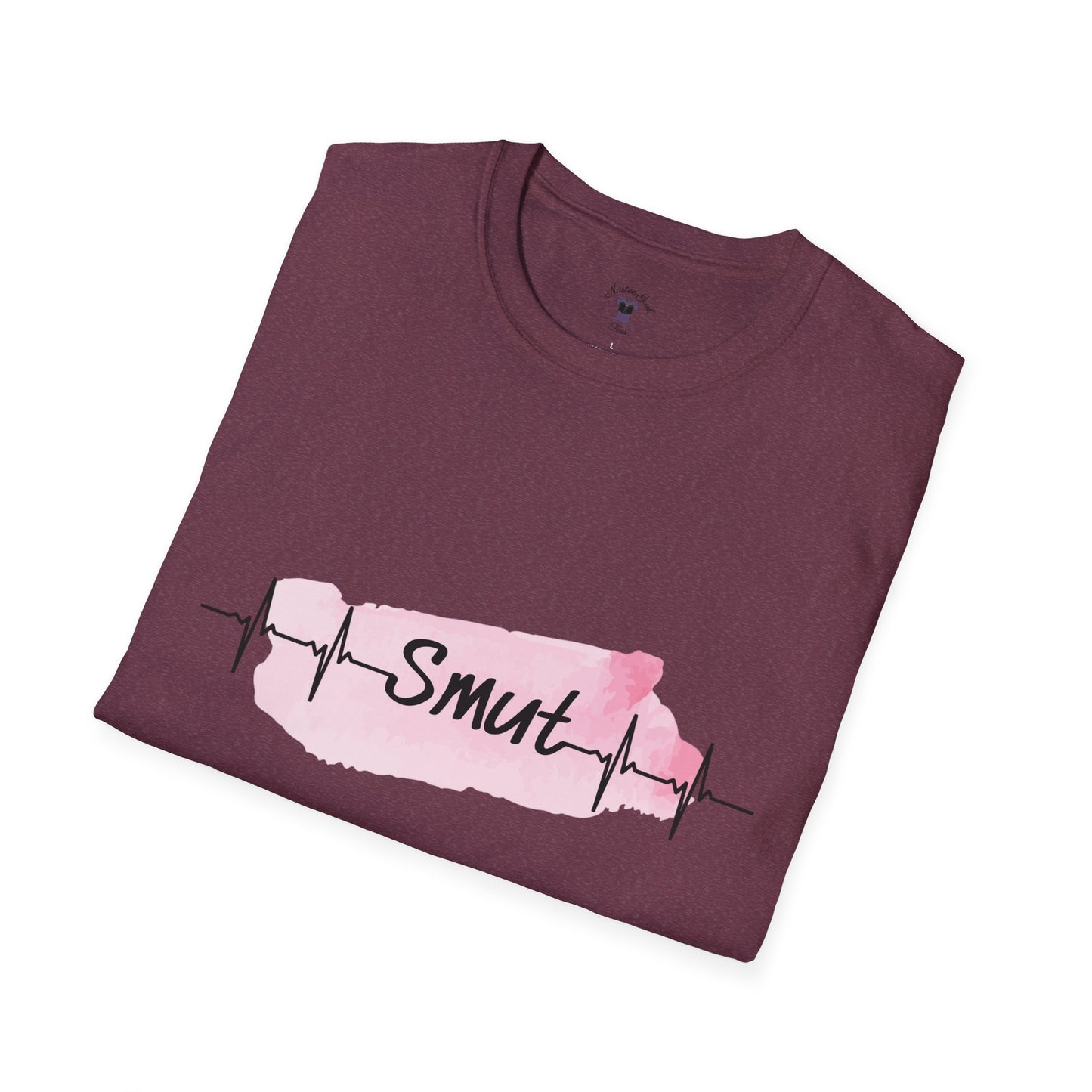 My Heart Beats for Smut - Unisex Softstyle T-Shirt - Fun & Trendy Graphic Tee for Spicy Book Lovers