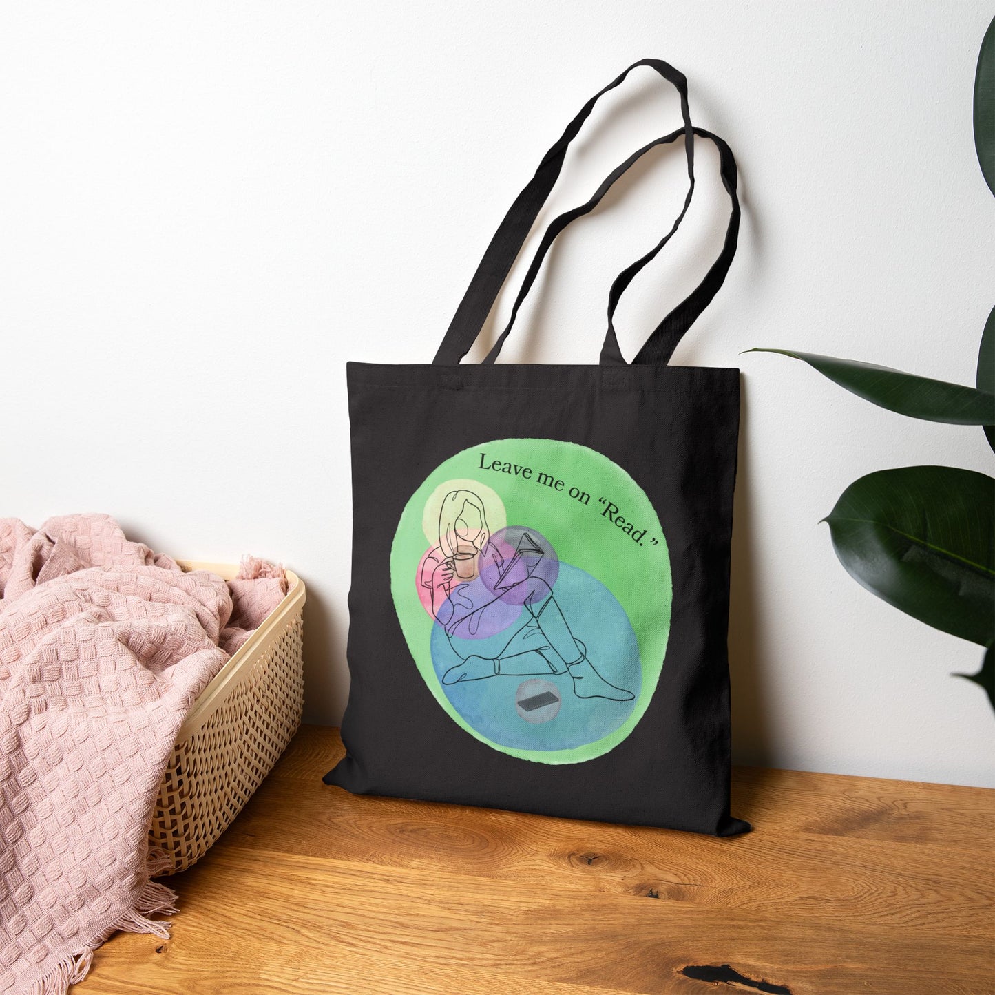 Book Lover's Cotton Canvas Tote Bag - Leave me on Read