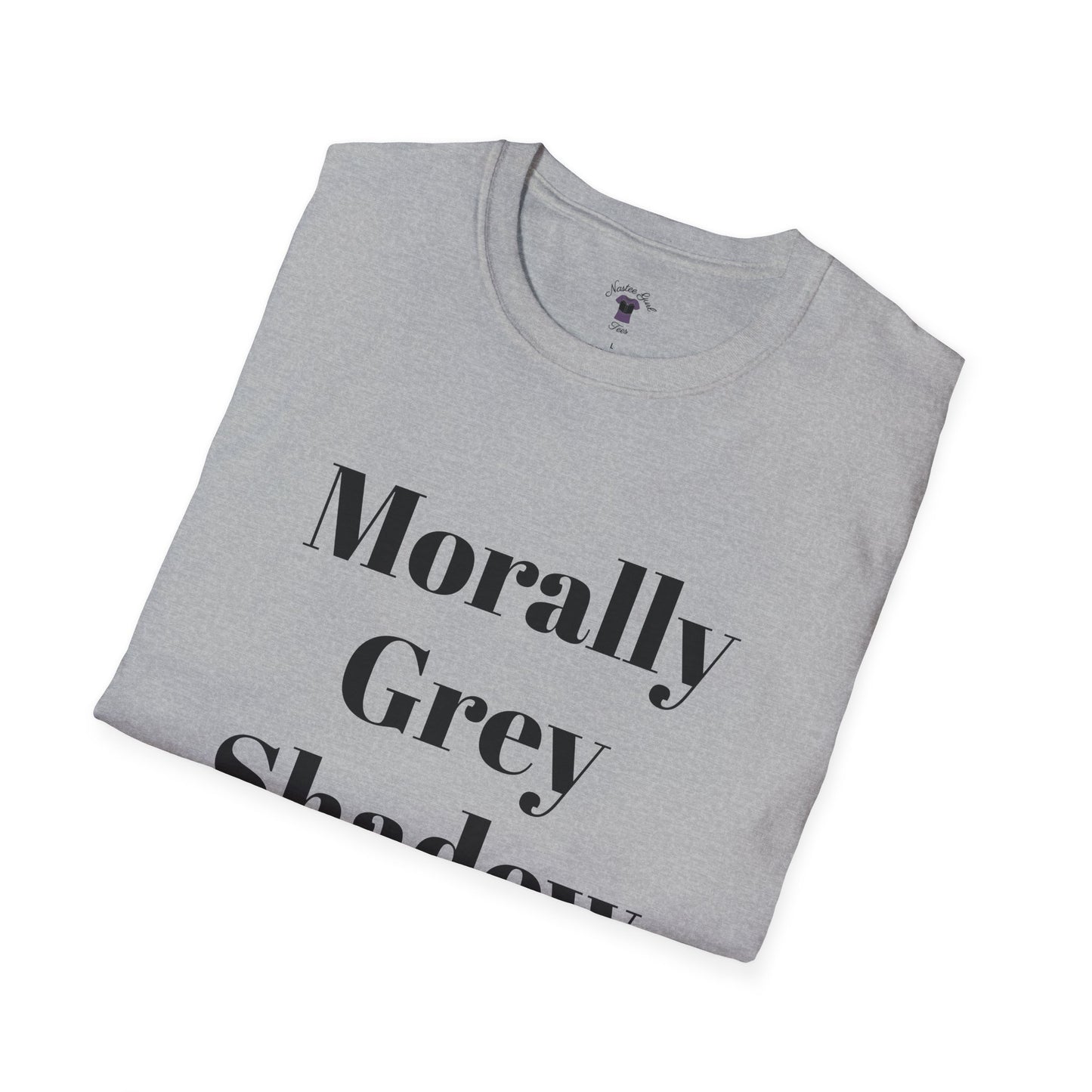 Morally Grey Unisex Softstyle T-Shirt - Bat Boy Apparel