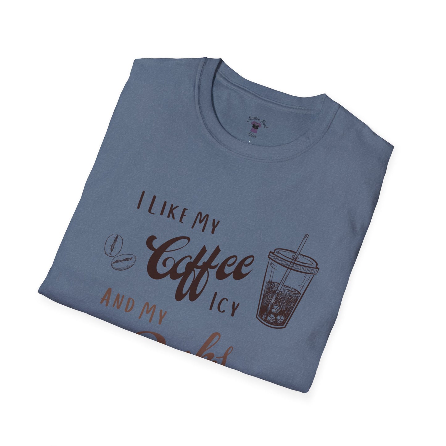 Funny Coffee and Books Unisex Softstyle T-Shirt