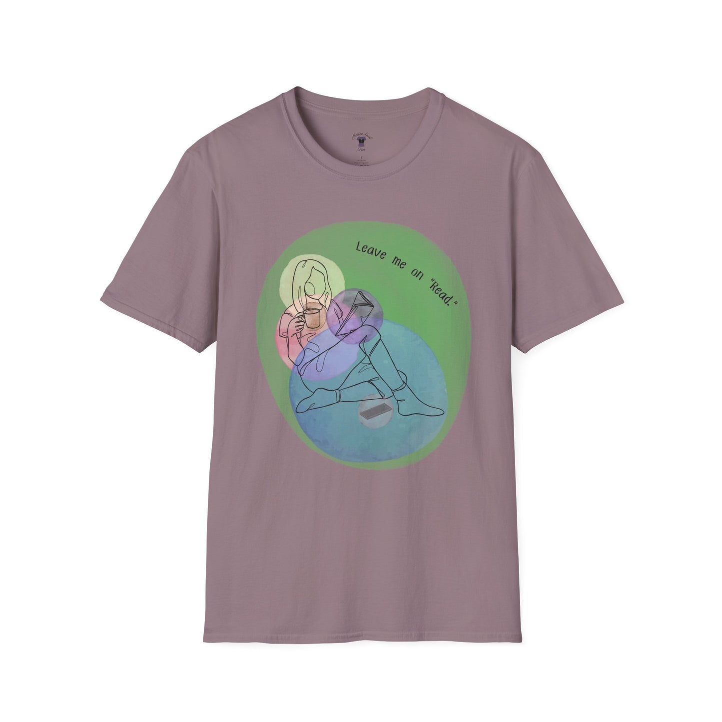 Leave Me on Read Unisex Softstyle T-Shirt - Colorful Comfy Tee - Book Reader Gift