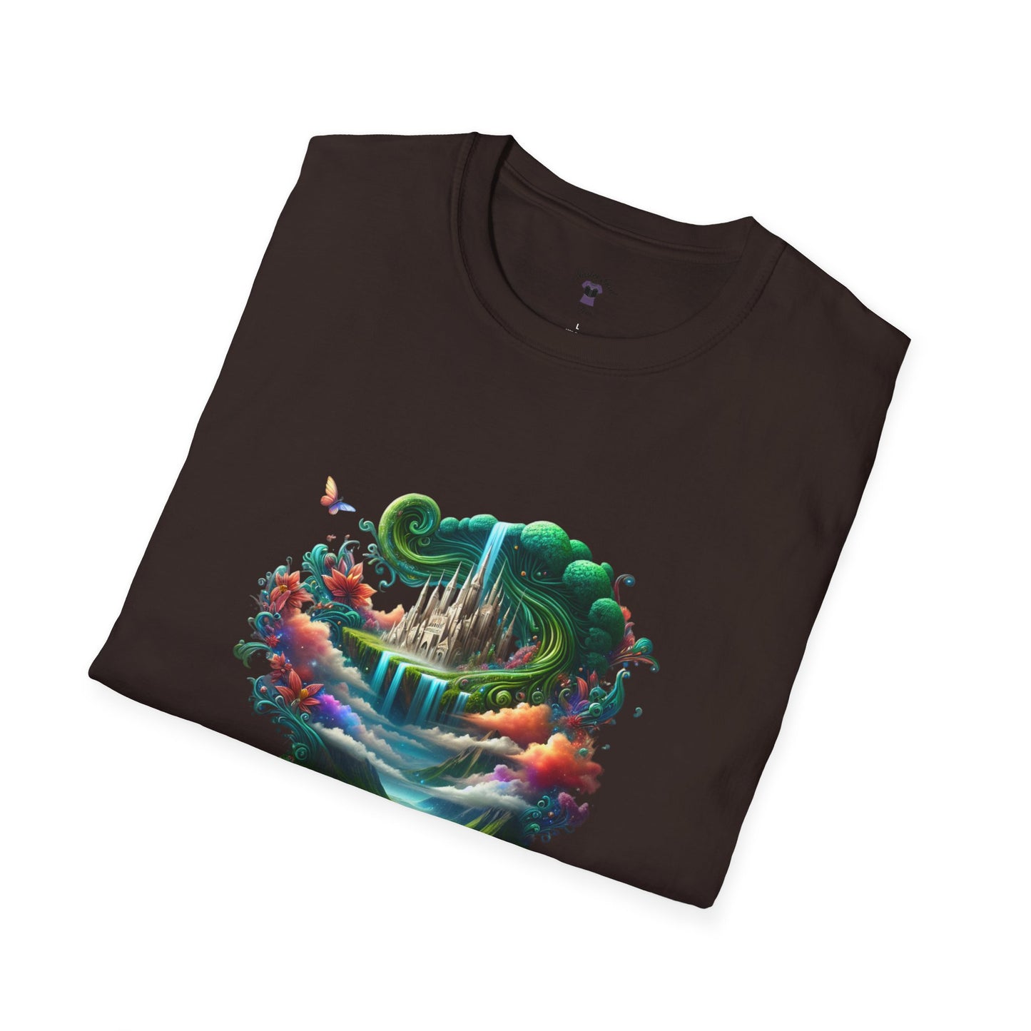 Fantasy-Inspired Unisex Softstyle T-Shirt with Whimsical Book Design