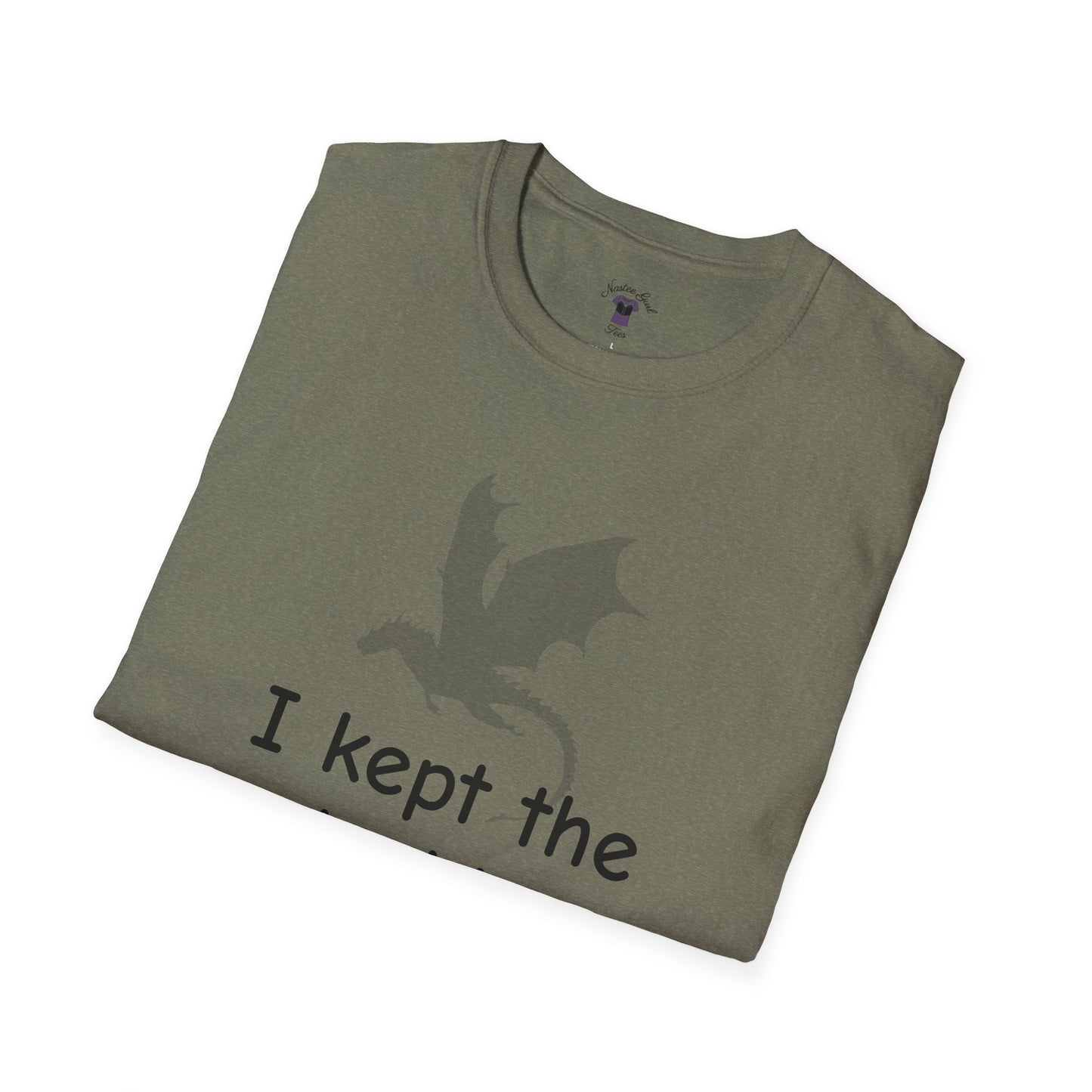 Inside Thoughts Funny Dragon Rider Quote - Unisex Softstyle T-Shirt - Onyx Storm