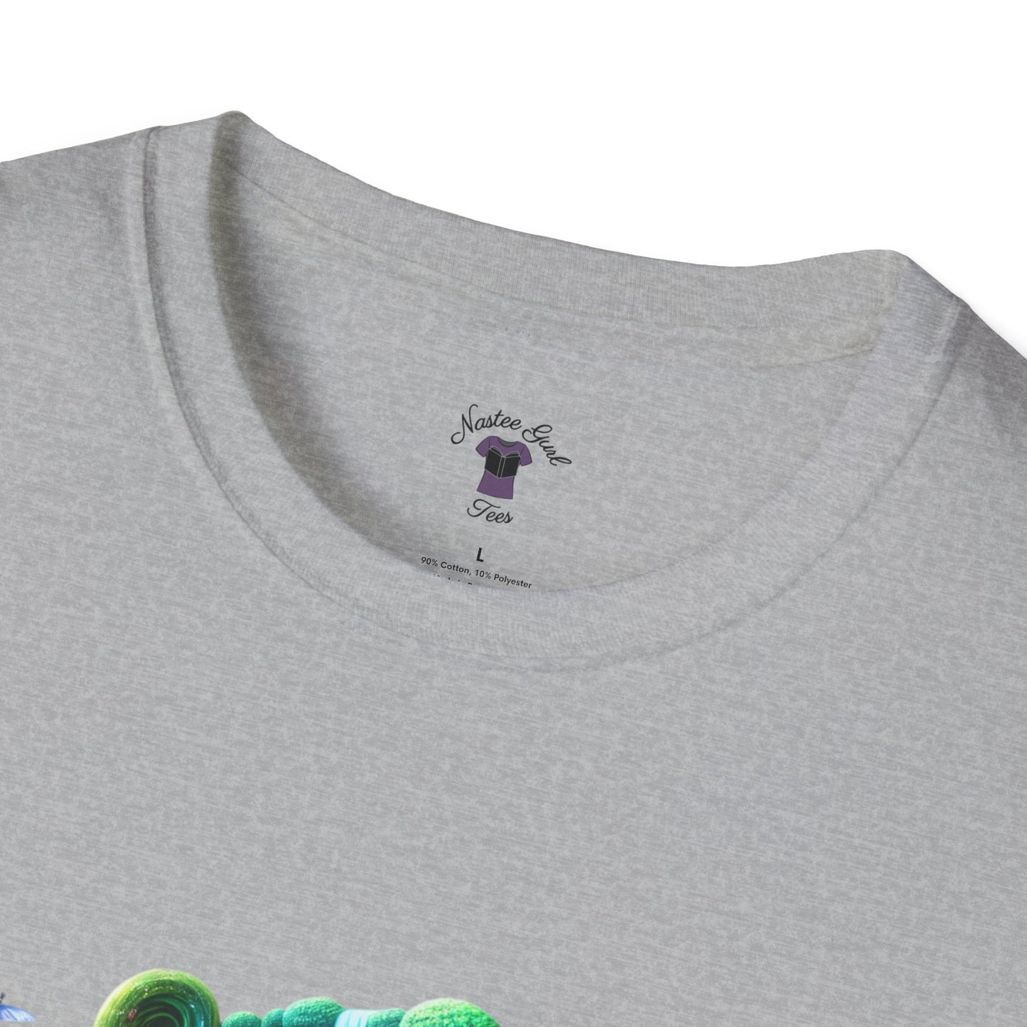 Fantasy-Inspired Unisex Softstyle T-Shirt with Whimsical Book Design