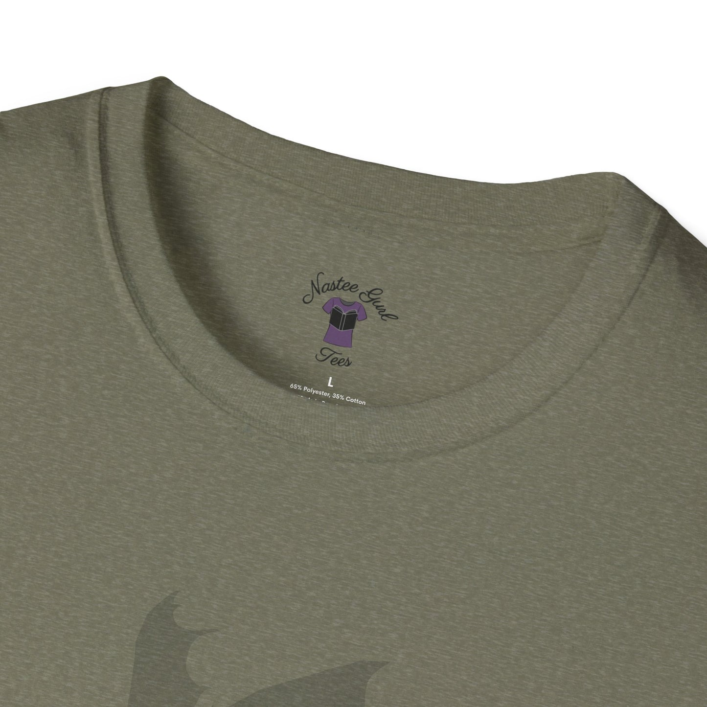 Inside Thoughts Funny Dragon Rider Quote - Unisex Softstyle T-Shirt - Onyx Storm