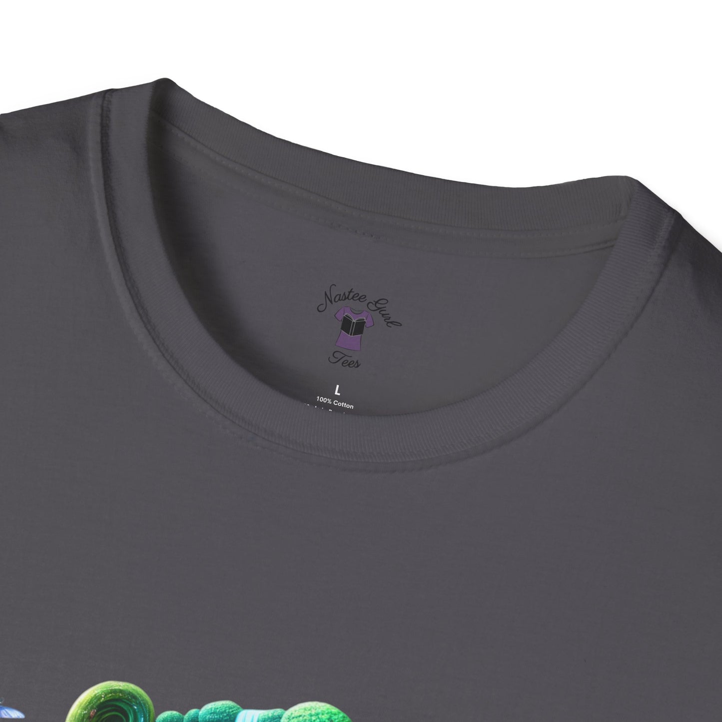 Fantasy-Inspired Unisex Softstyle T-Shirt with Whimsical Book Design