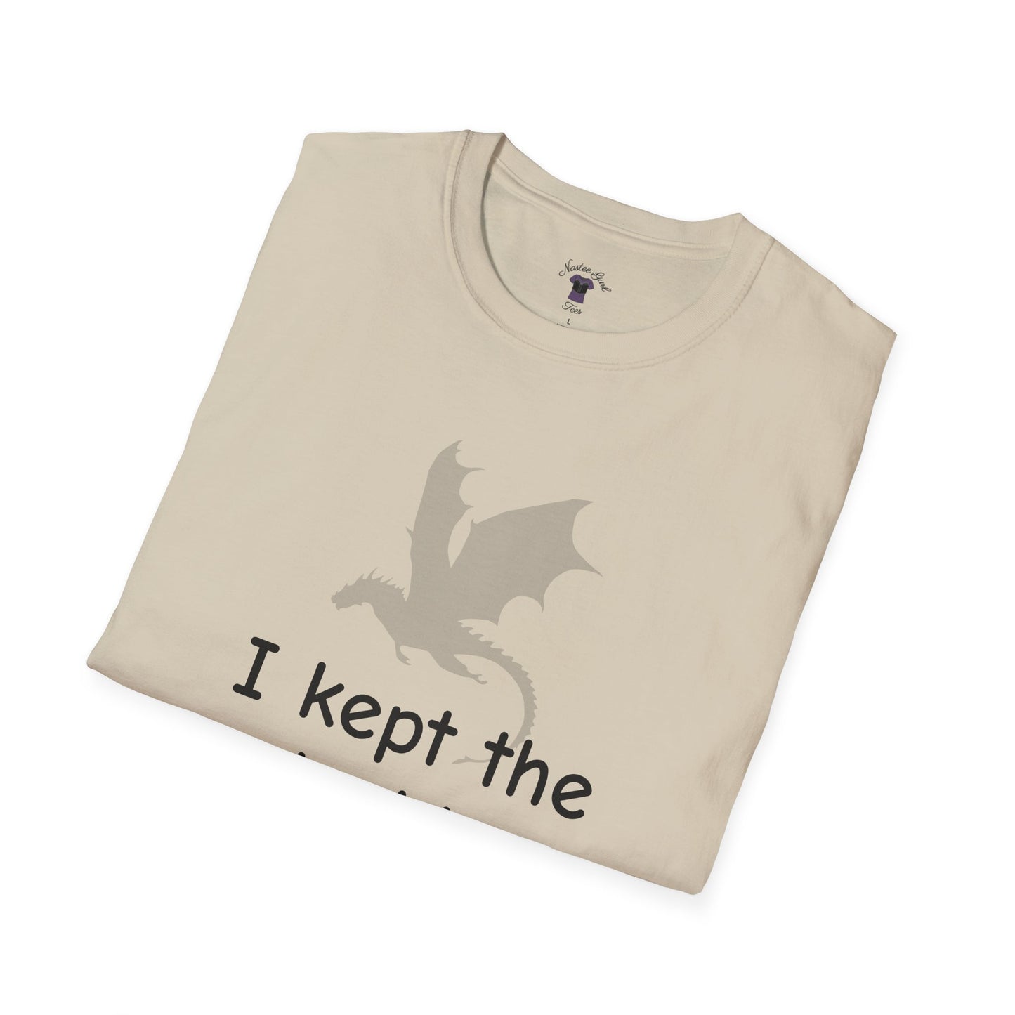 Inside Thoughts Funny Dragon Rider Quote - Unisex Softstyle T-Shirt - Onyx Storm