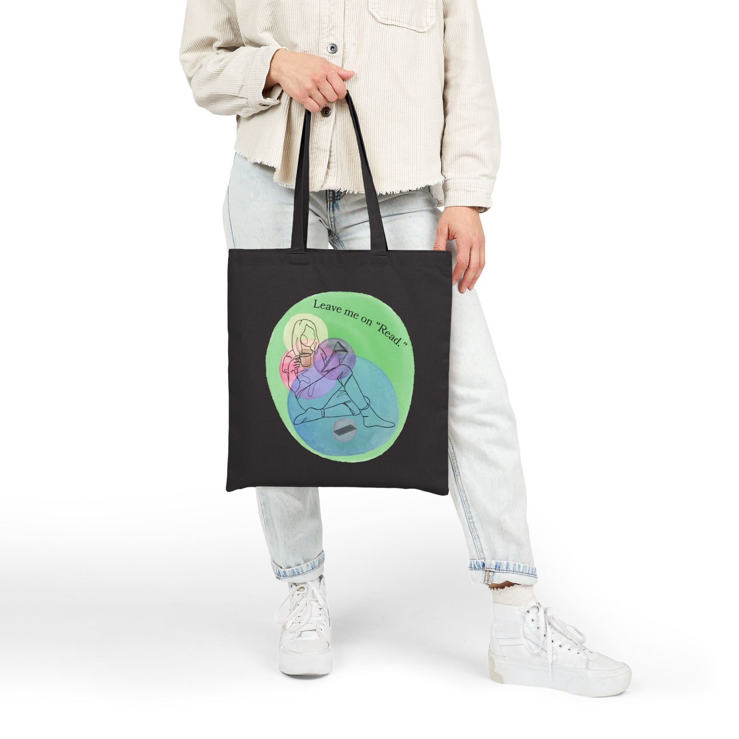 Book Lover's Cotton Canvas Tote Bag - Leave me on Read
