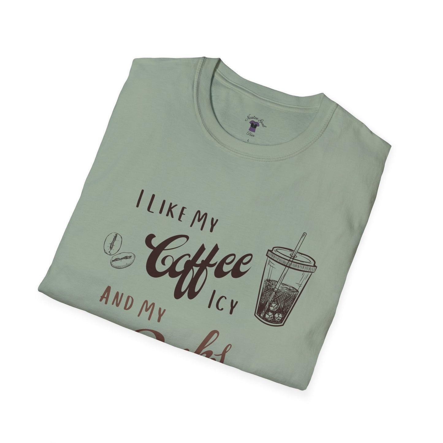 Funny Coffee and Books Unisex Softstyle T-Shirt