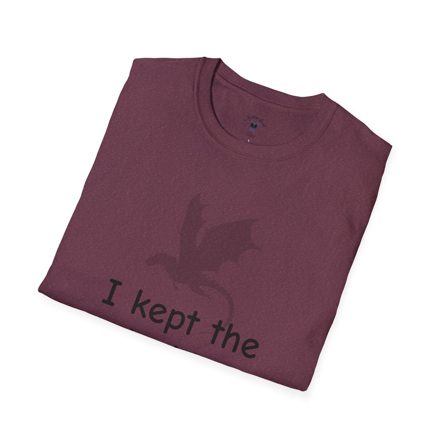 Inside Thoughts Funny Dragon Rider Quote - Unisex Softstyle T-Shirt - Onyx Storm