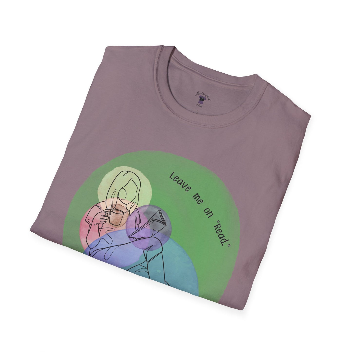 Leave Me on Read Unisex Softstyle T-Shirt - Colorful Comfy Tee - Book Reader Gift