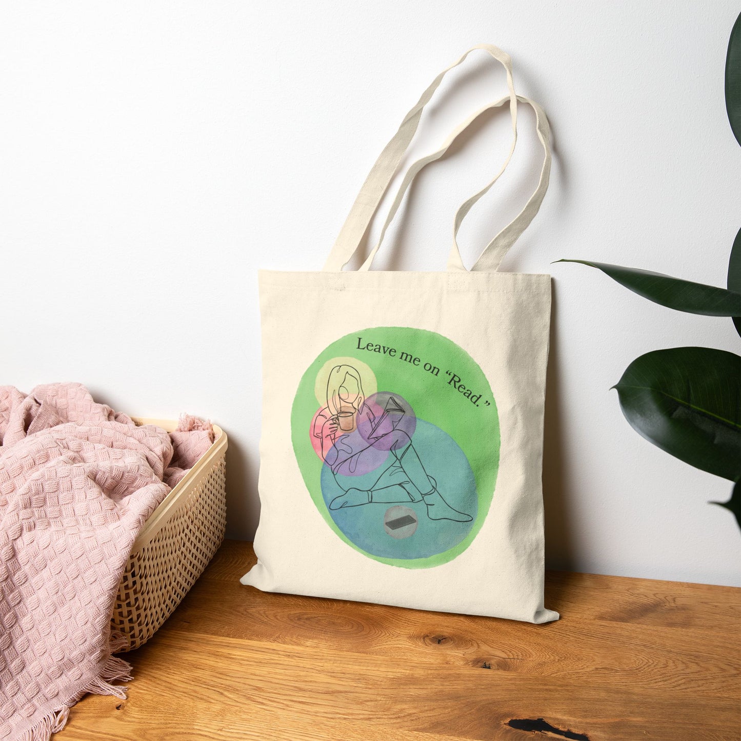Book Lover's Cotton Canvas Tote Bag - Leave me on Read