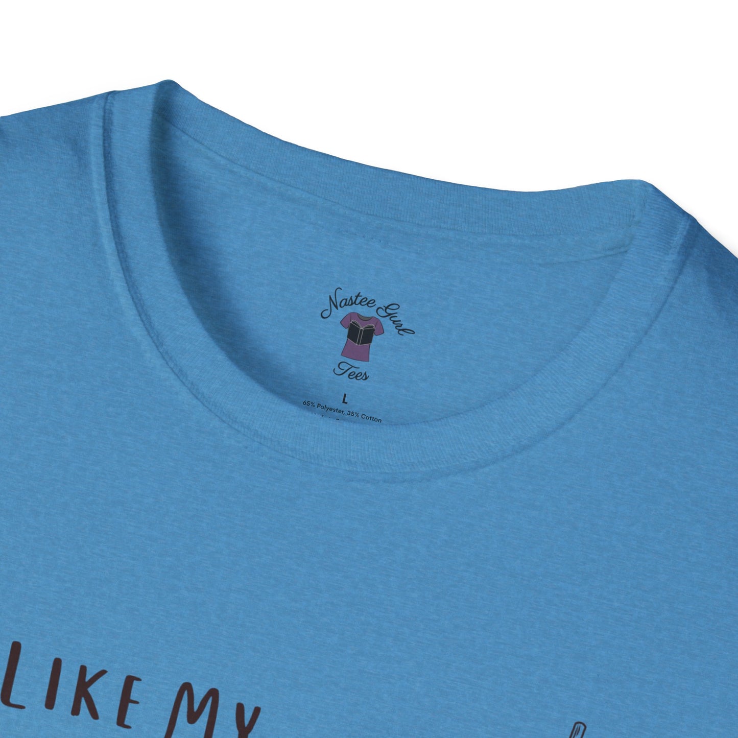 Funny Coffee and Books Unisex Softstyle T-Shirt