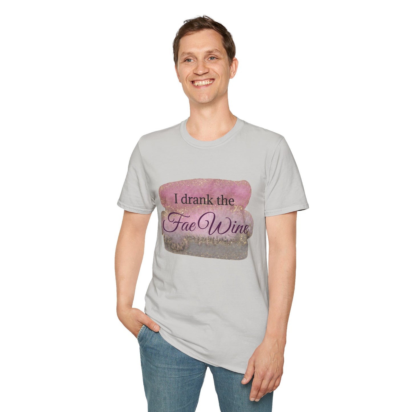 I Drank The Fae Wine T-Shirt - Unisex Softstyle Tee for Fantasy Lovers
