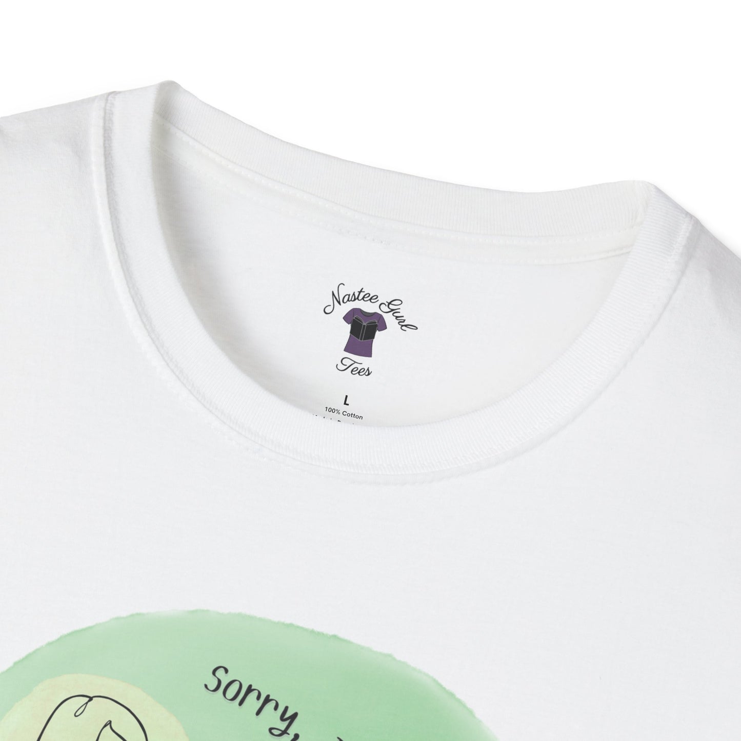 'Sorry, I'm Fully Booked' Graphic Tee - Cozy Unisex Softstyle T-Shirt - Perfect Gift for Book Lover