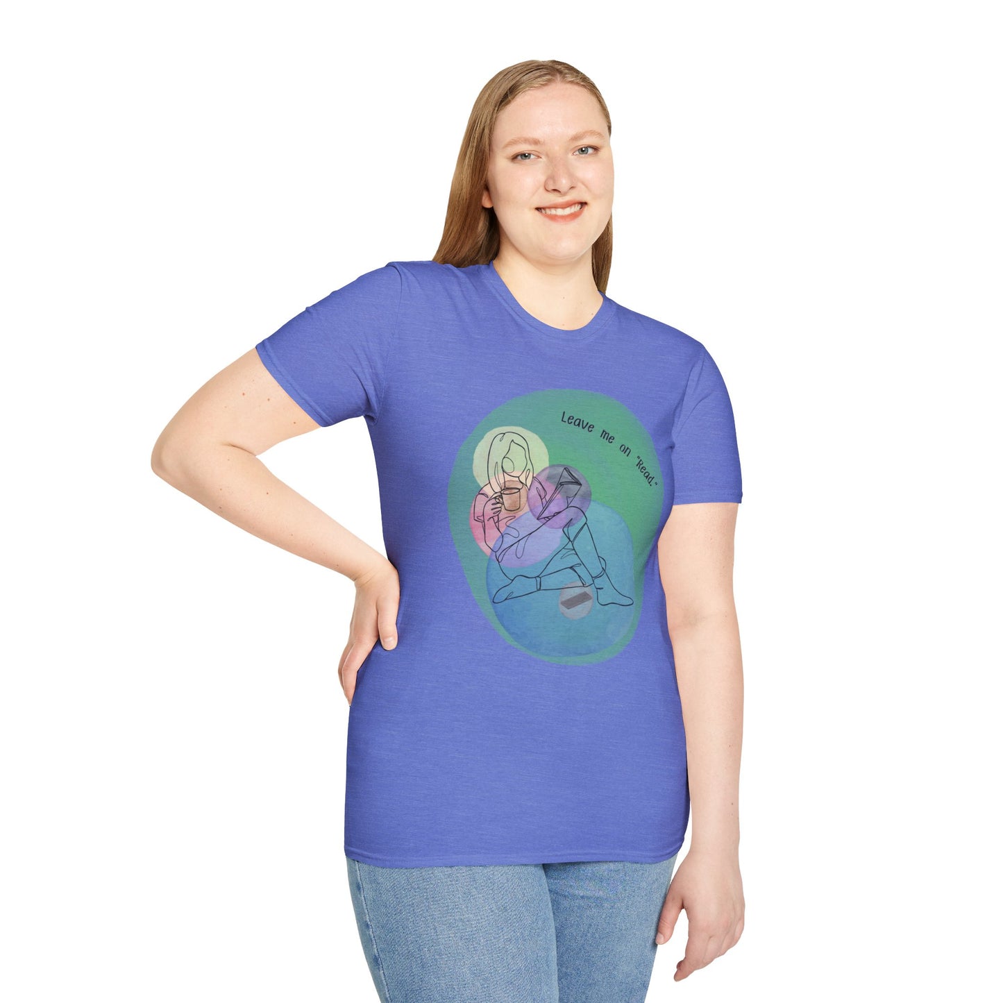 Leave Me on Read Unisex Softstyle T-Shirt - Colorful Comfy Tee - Book Reader Gift