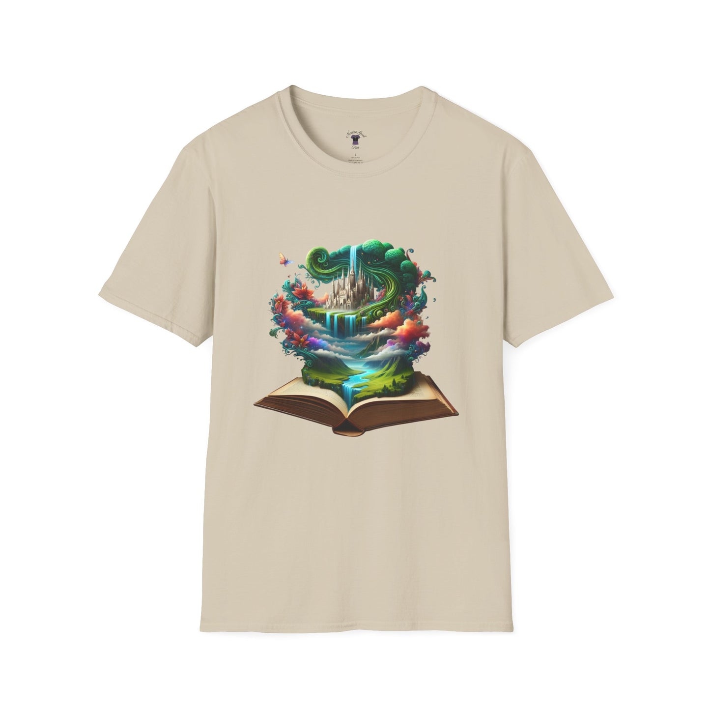 Fantasy-Inspired Unisex Softstyle T-Shirt with Whimsical Book Design