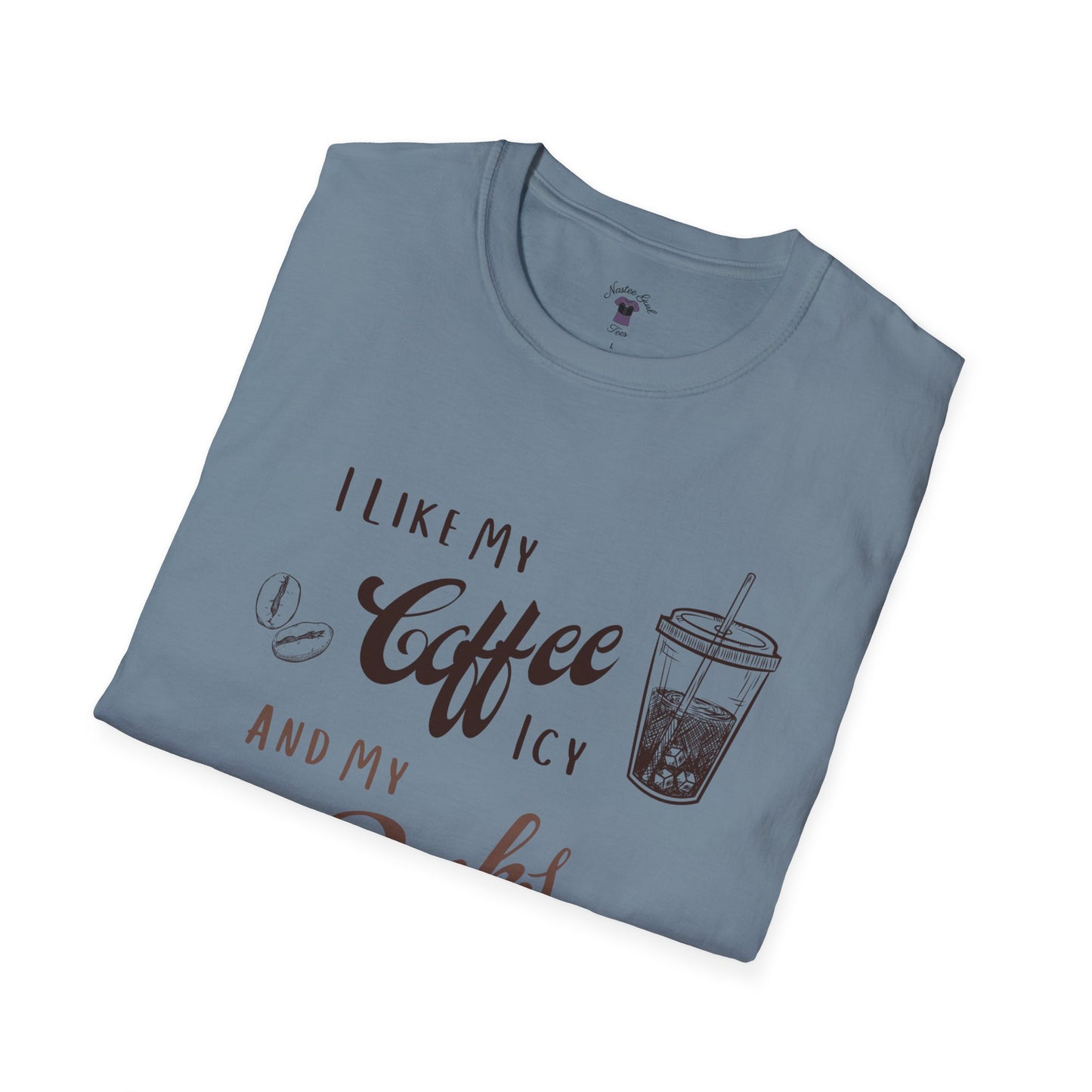 Funny Coffee and Books Unisex Softstyle T-Shirt