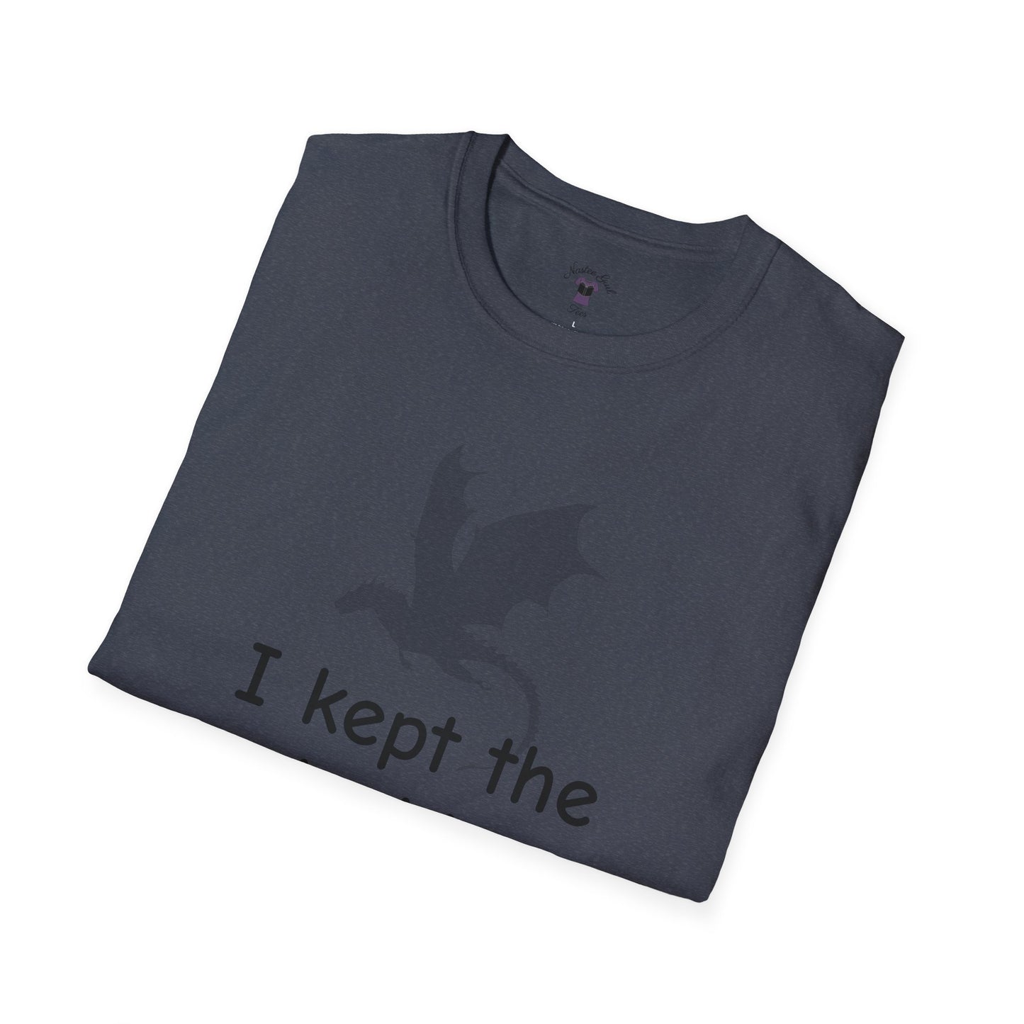 Inside Thoughts Funny Dragon Rider Quote - Unisex Softstyle T-Shirt - Onyx Storm