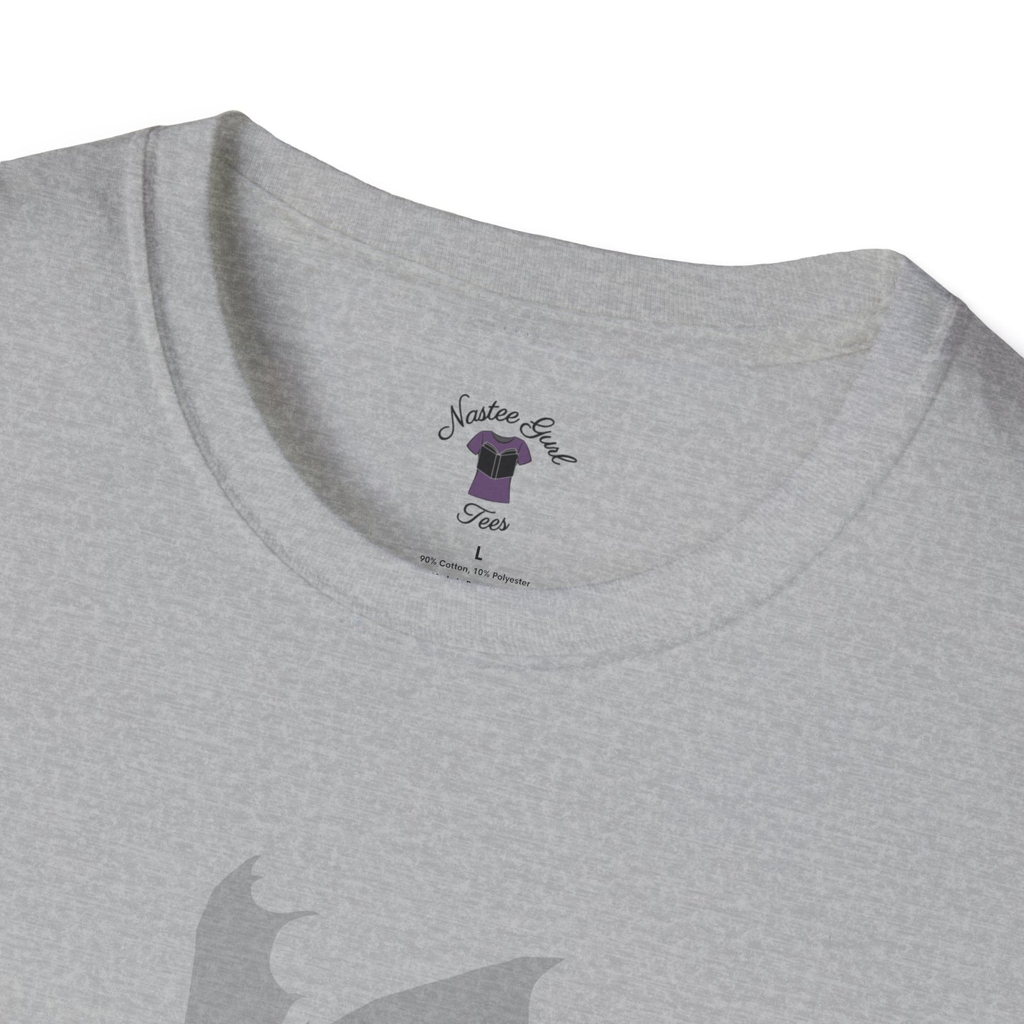 Inside Thoughts Funny Dragon Rider Quote - Unisex Softstyle T-Shirt - Onyx Storm