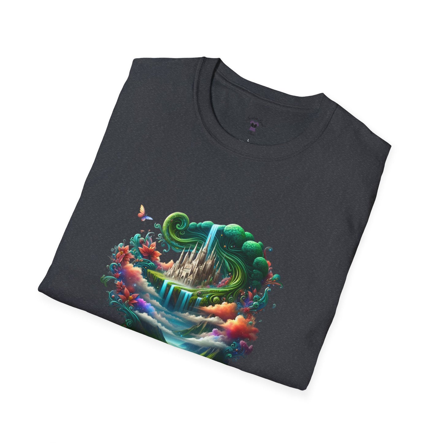 Fantasy-Inspired Unisex Softstyle T-Shirt with Whimsical Book Design