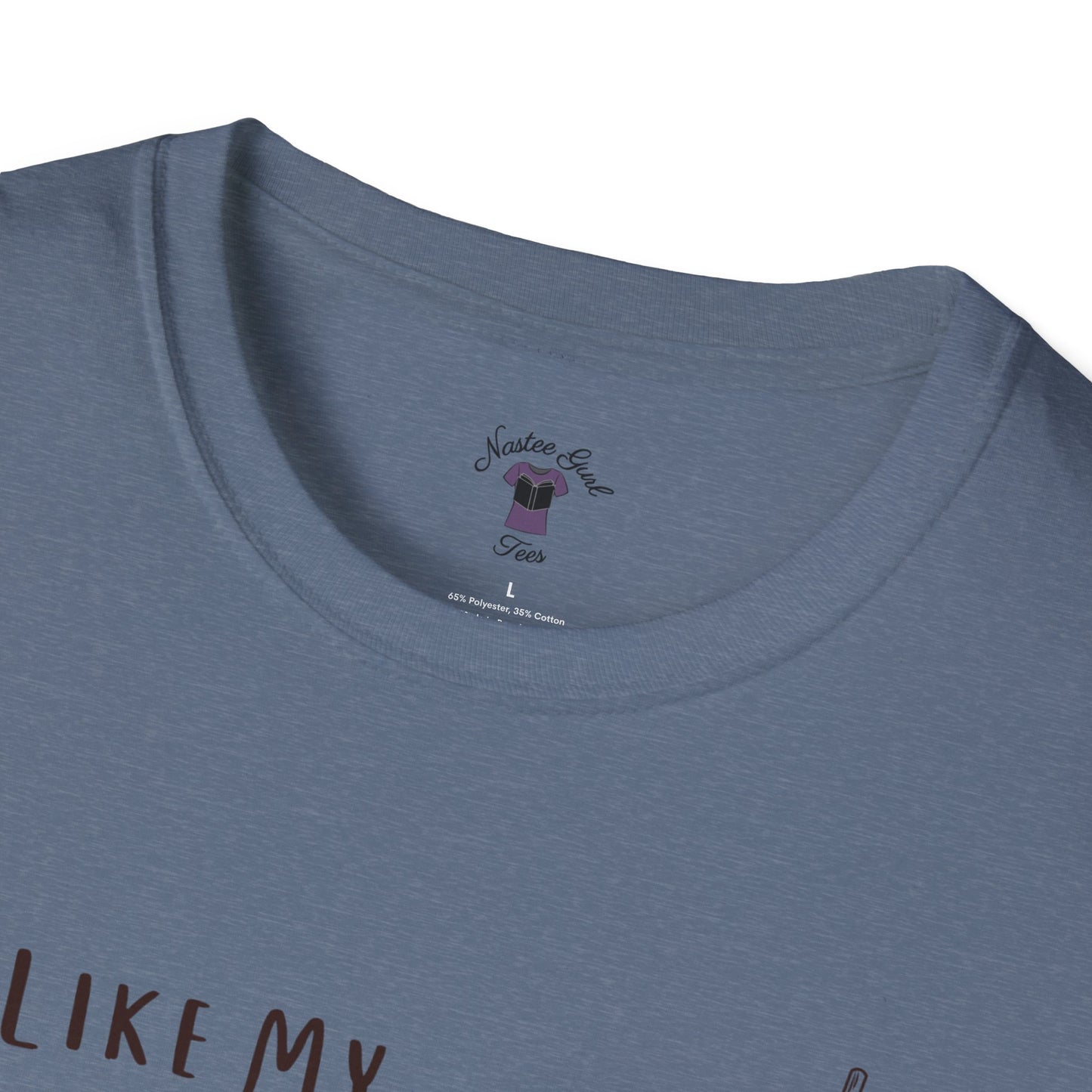 Funny Coffee and Books Unisex Softstyle T-Shirt