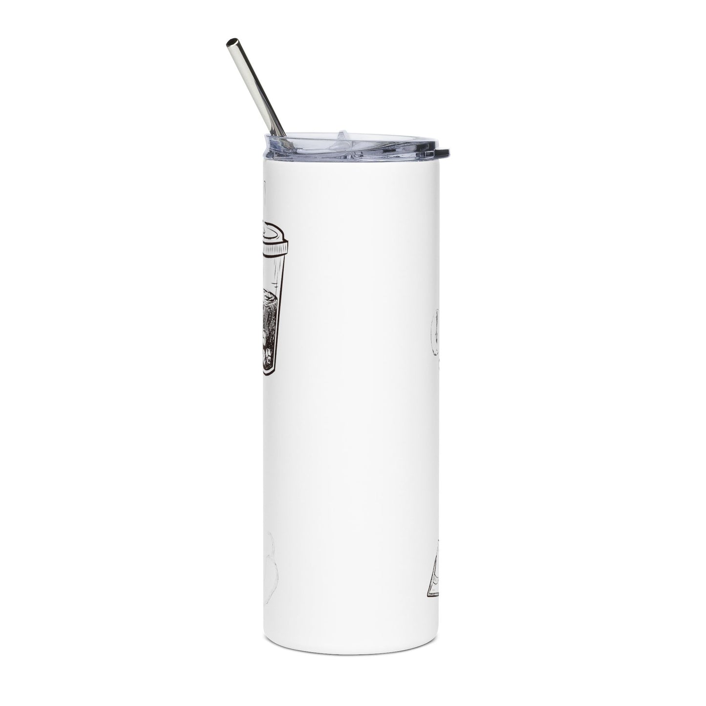 Coffee Lover's 20oz Stainless Steel Tumbler - "I Like My Coffee Icy and My Books Spicy"