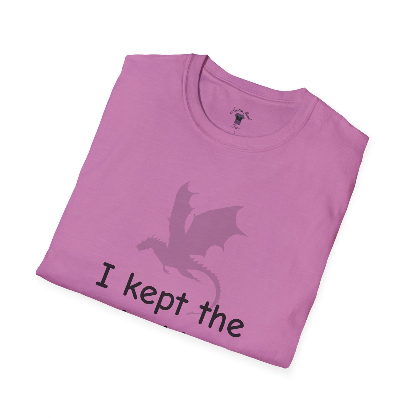 Inside Thoughts Funny Dragon Rider Quote - Unisex Softstyle T-Shirt - Onyx Storm