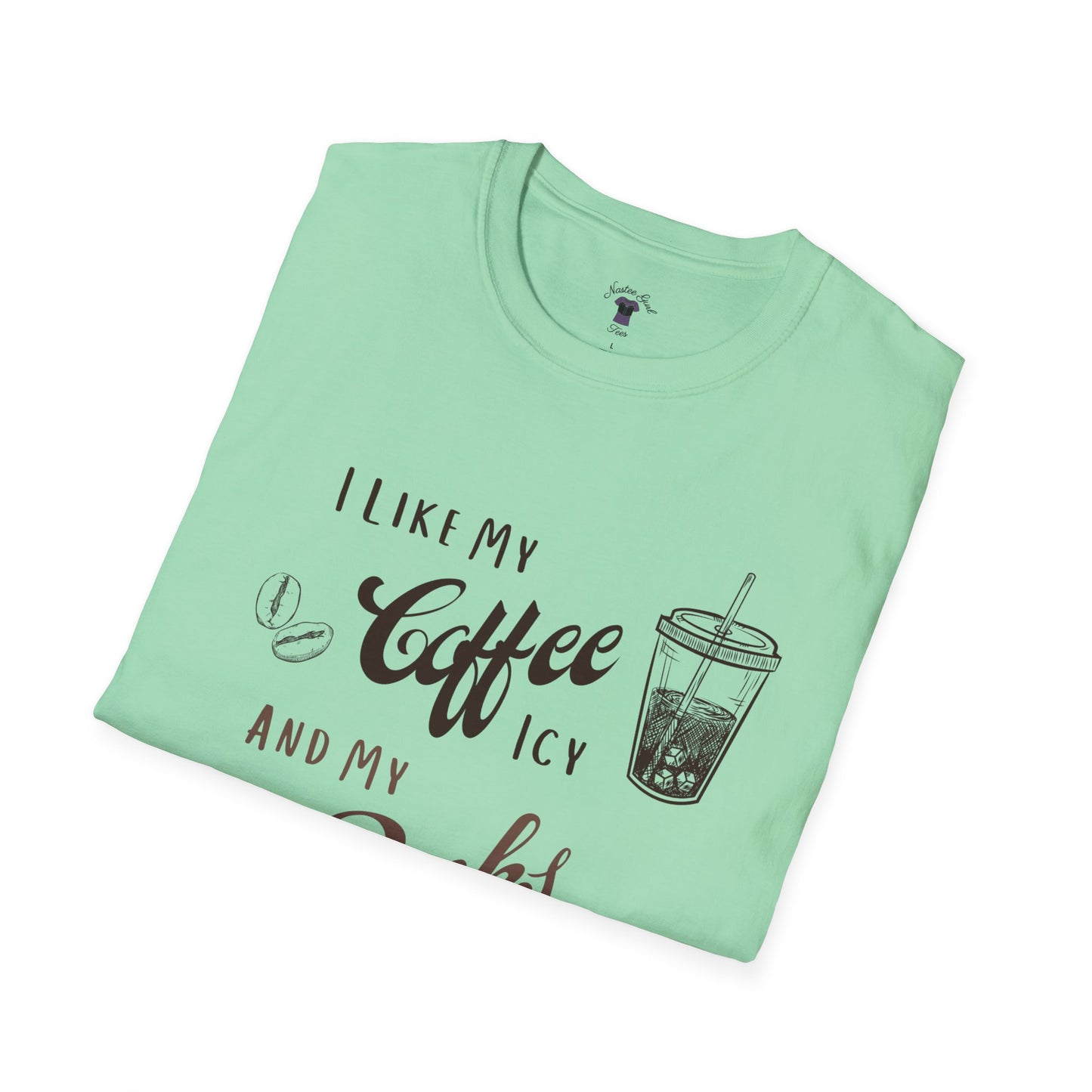 Funny Coffee and Books Unisex Softstyle T-Shirt