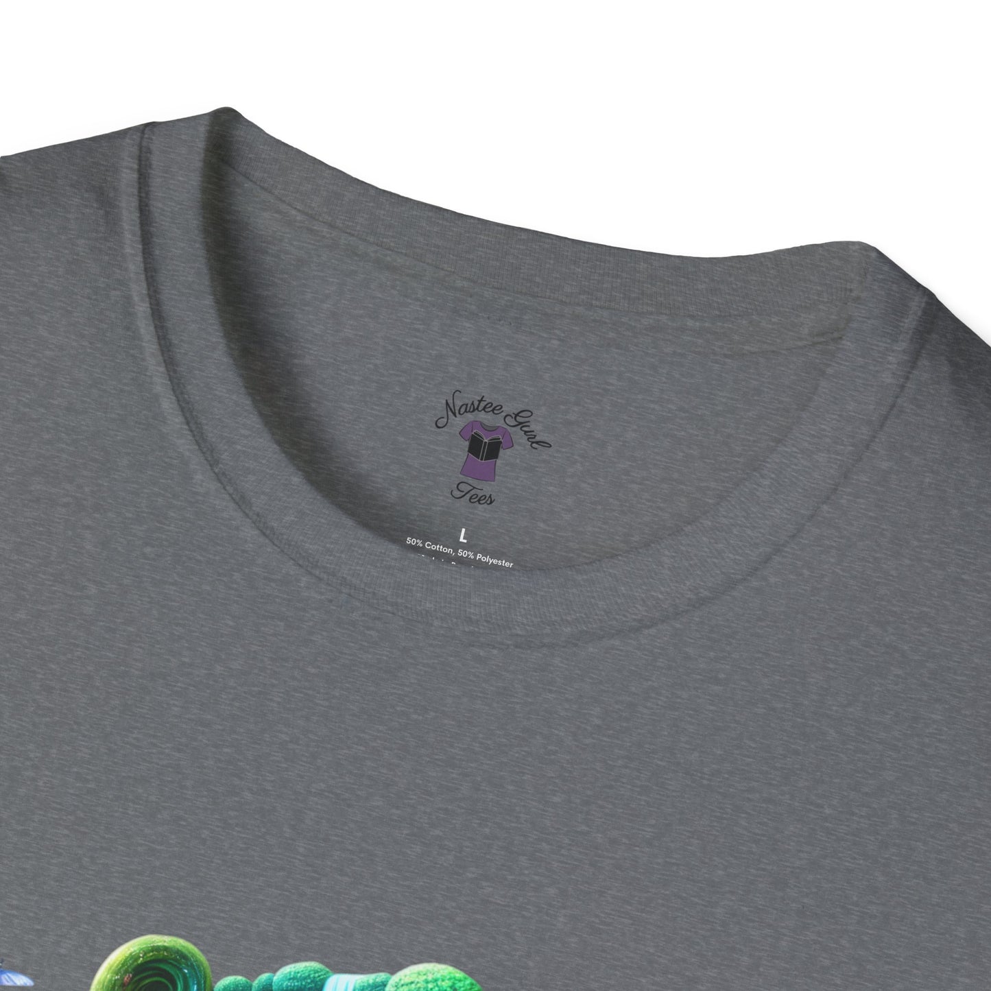 Fantasy-Inspired Unisex Softstyle T-Shirt with Whimsical Book Design