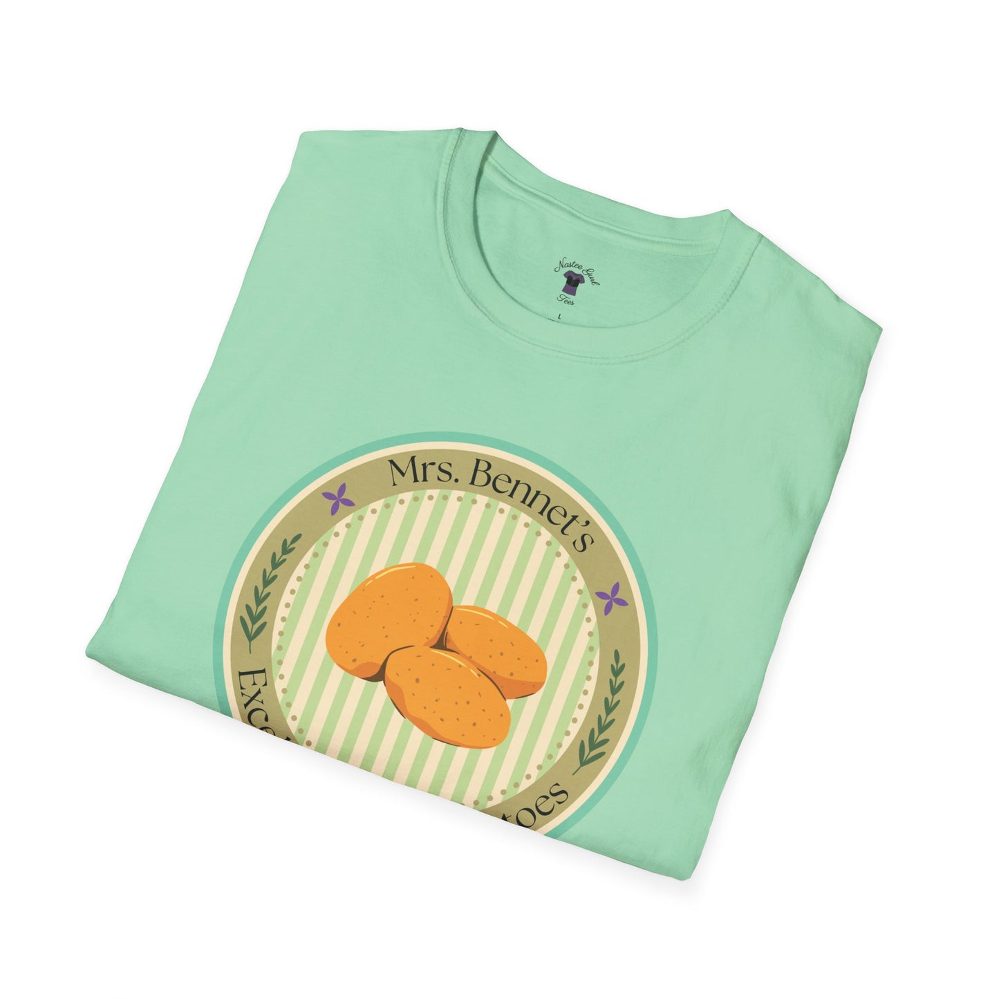 Mrs. Bennet's Excellent Boiled Potatoes Unisex Softstyle T-Shirt - Funny Shirt for Book Lovers