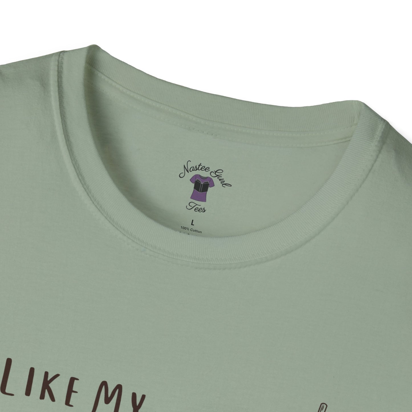 Funny Coffee and Books Unisex Softstyle T-Shirt