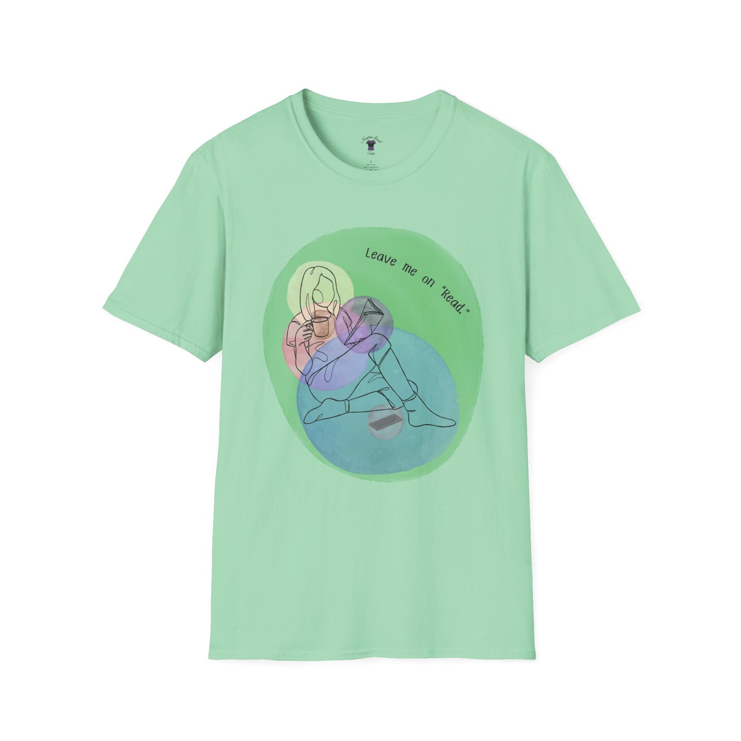 Leave Me on Read Unisex Softstyle T-Shirt - Colorful Comfy Tee - Book Reader Gift