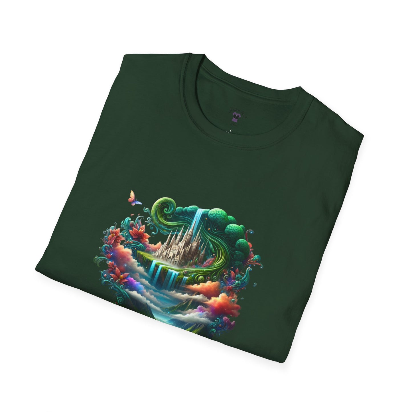 Fantasy-Inspired Unisex Softstyle T-Shirt with Whimsical Book Design