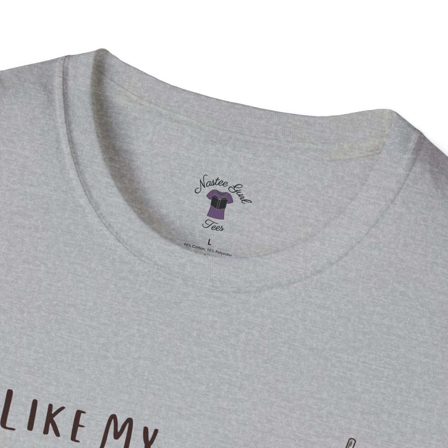 Funny Coffee and Books Unisex Softstyle T-Shirt