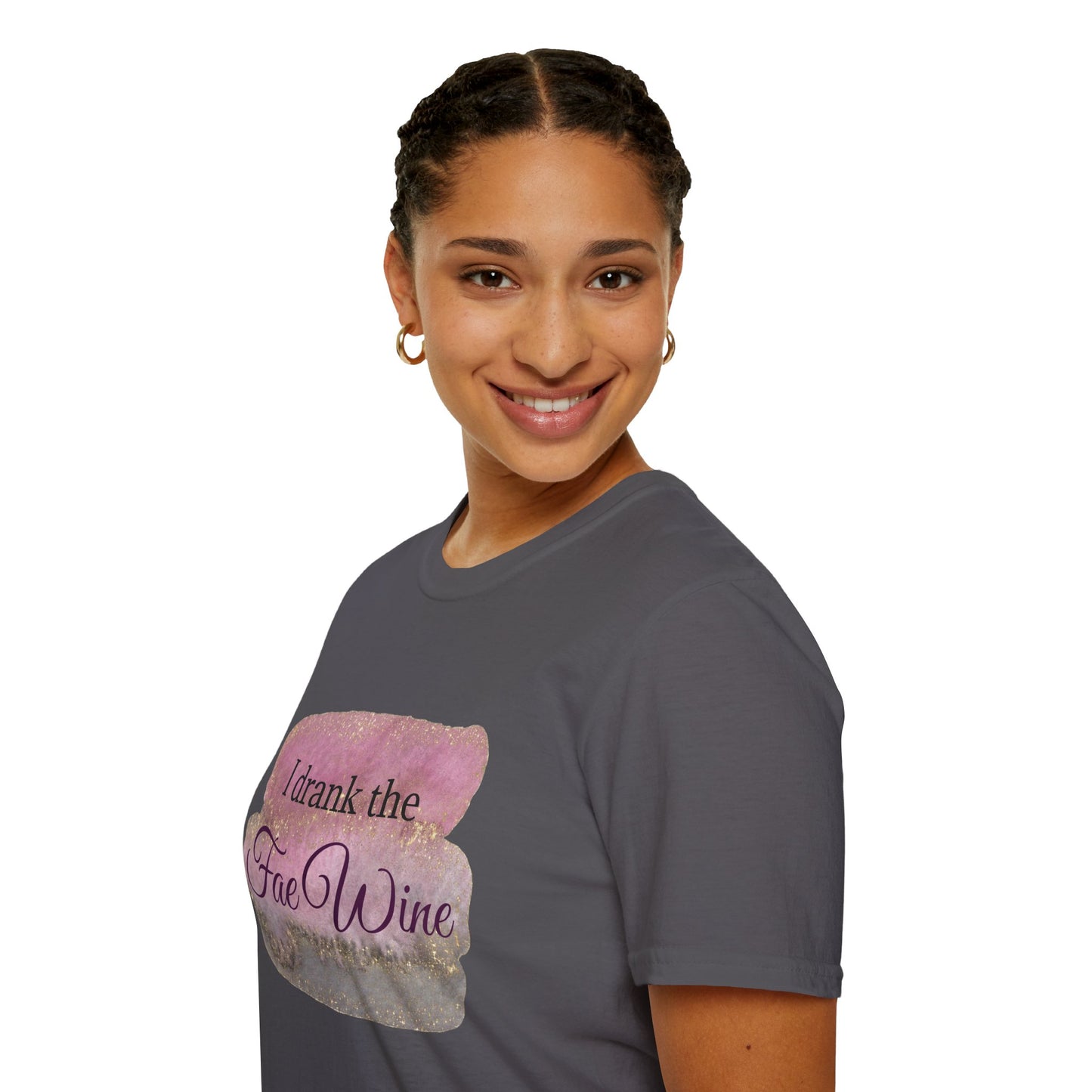 I Drank The Fae Wine T-Shirt - Unisex Softstyle Tee for Fantasy Lovers