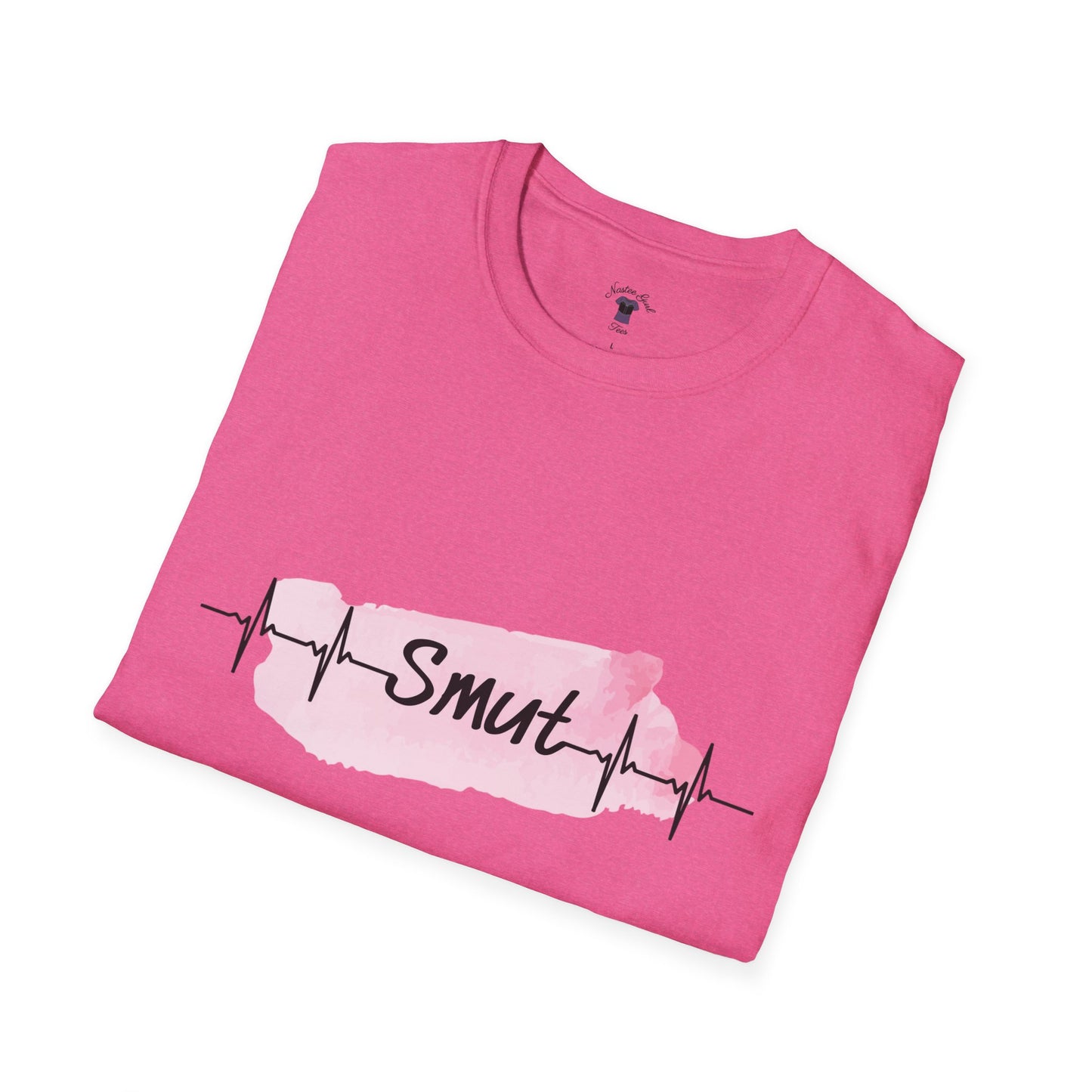My Heart Beats for Smut - Unisex Softstyle T-Shirt - Fun & Trendy Graphic Tee for Spicy Book Lovers
