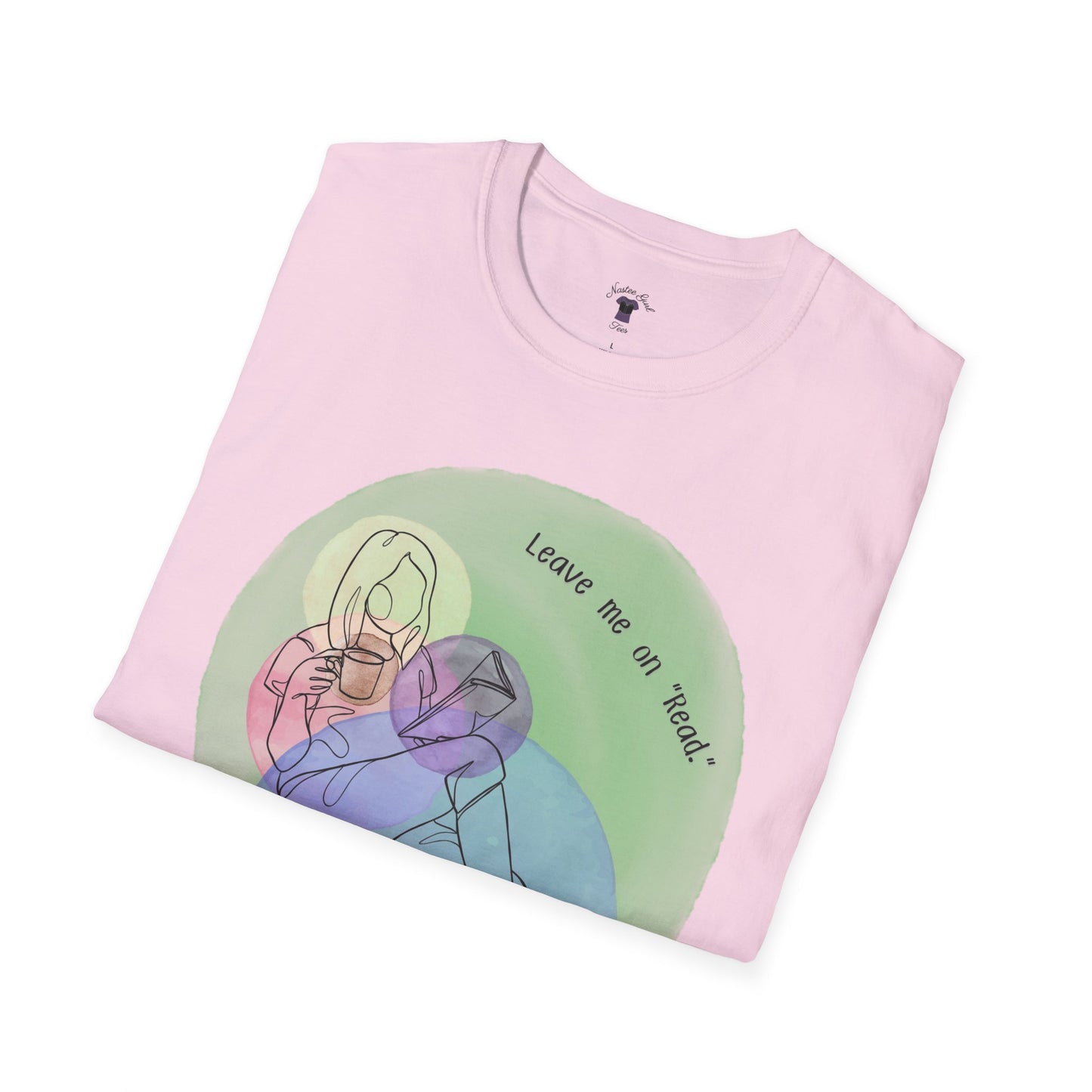 Leave Me on Read Unisex Softstyle T-Shirt - Colorful Comfy Tee - Book Reader Gift