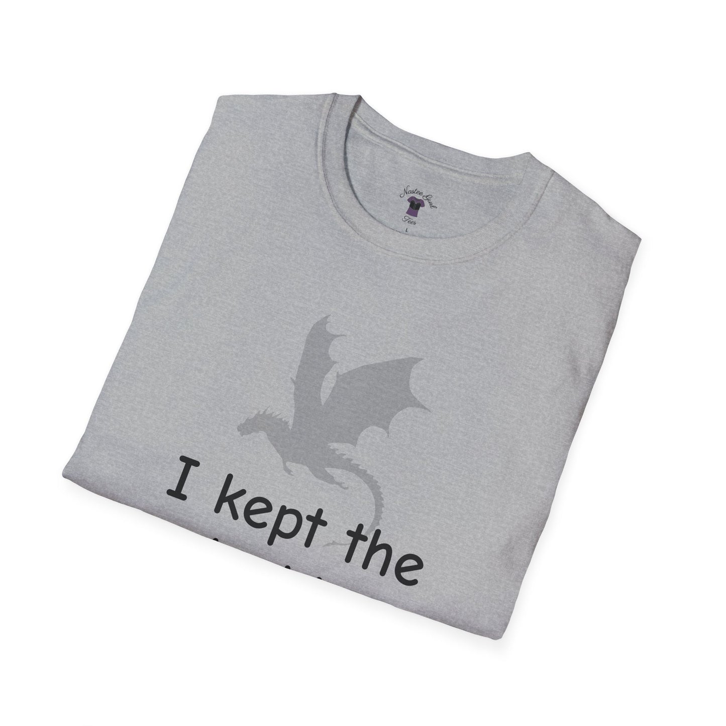 Inside Thoughts Funny Dragon Rider Quote - Unisex Softstyle T-Shirt - Onyx Storm