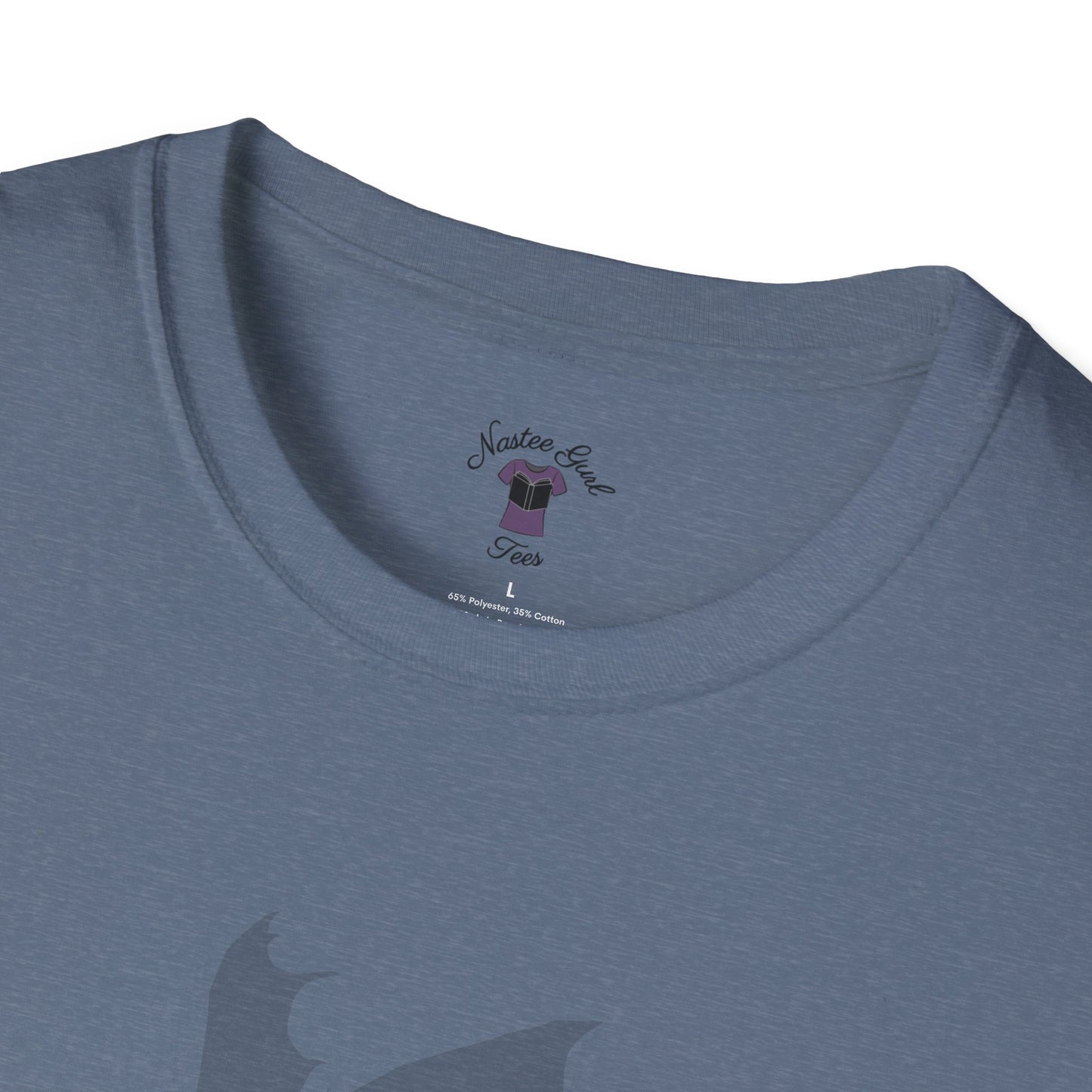 Inside Thoughts Funny Dragon Rider Quote - Unisex Softstyle T-Shirt - Onyx Storm