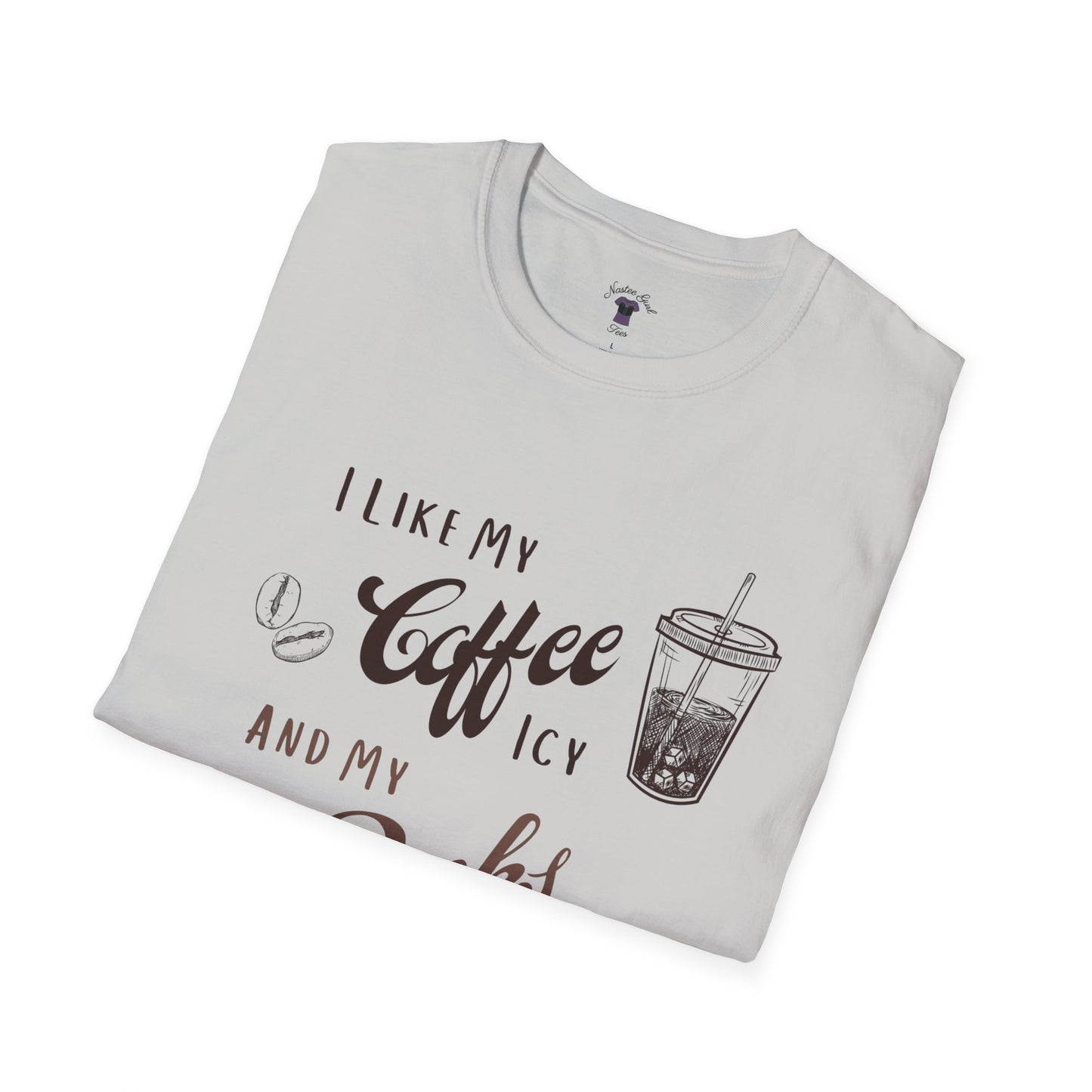 Funny Coffee and Books Unisex Softstyle T-Shirt