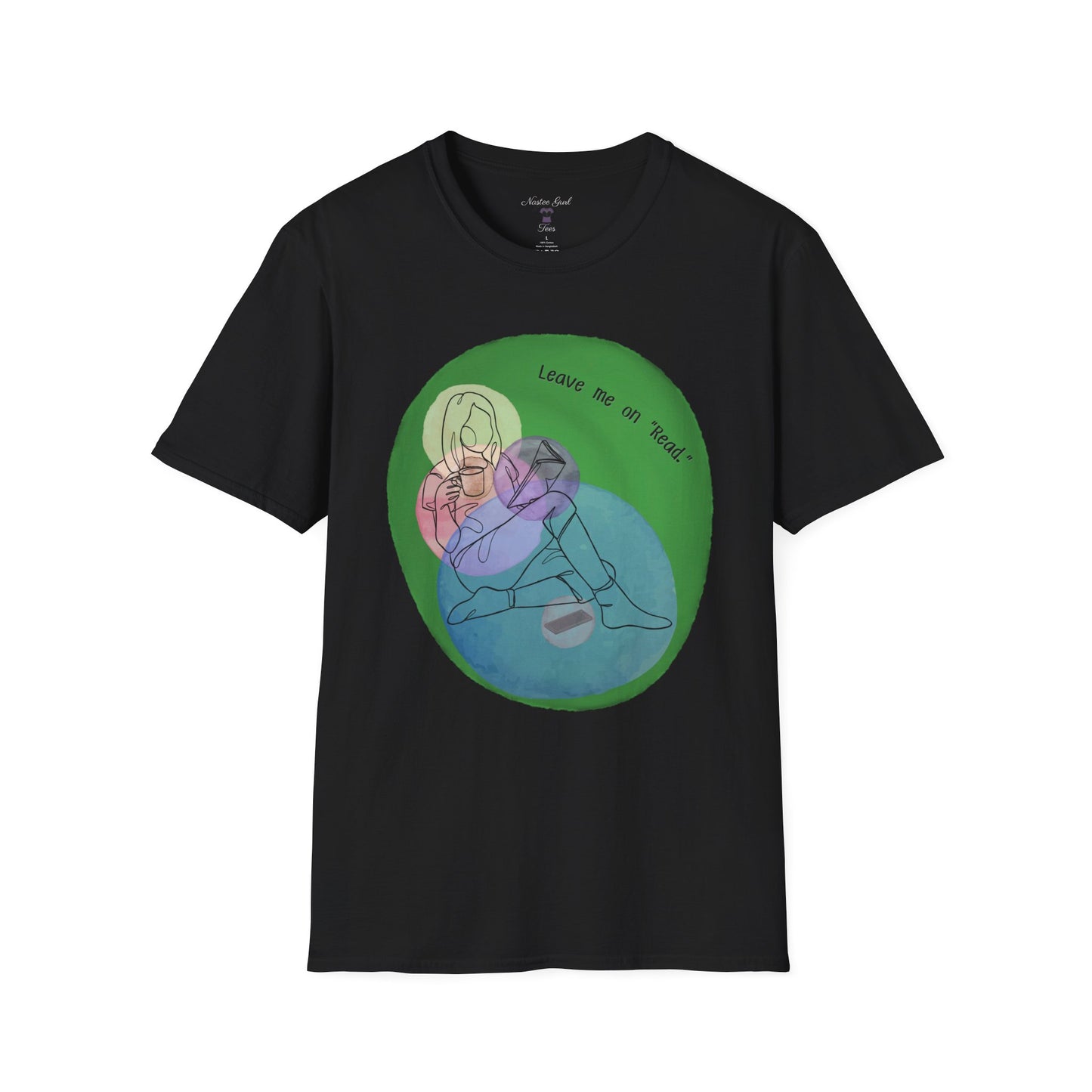 Leave Me on Read Unisex Softstyle T-Shirt - Colorful Comfy Tee - Book Reader Gift