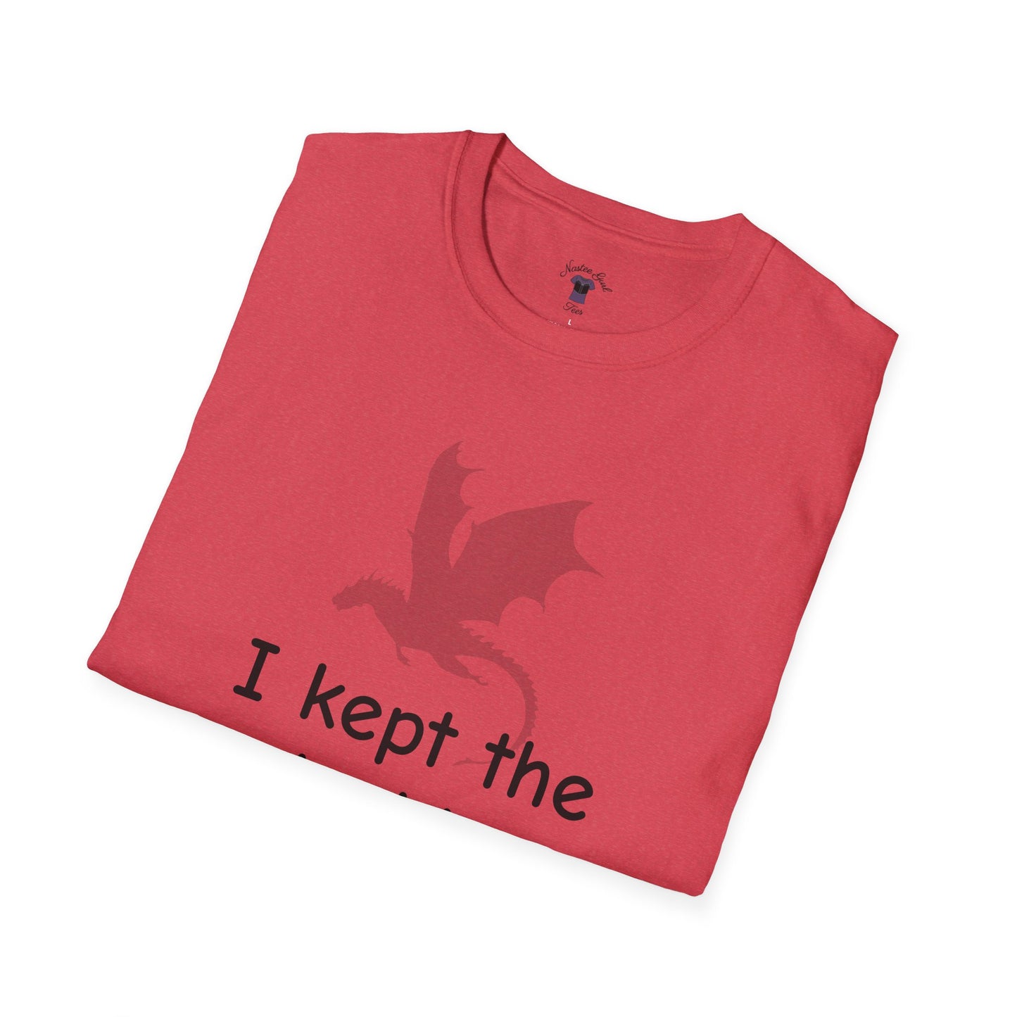 Inside Thoughts Funny Dragon Rider Quote - Unisex Softstyle T-Shirt - Onyx Storm