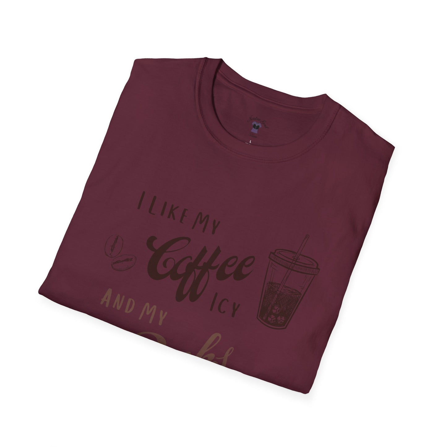 Funny Coffee and Books Unisex Softstyle T-Shirt