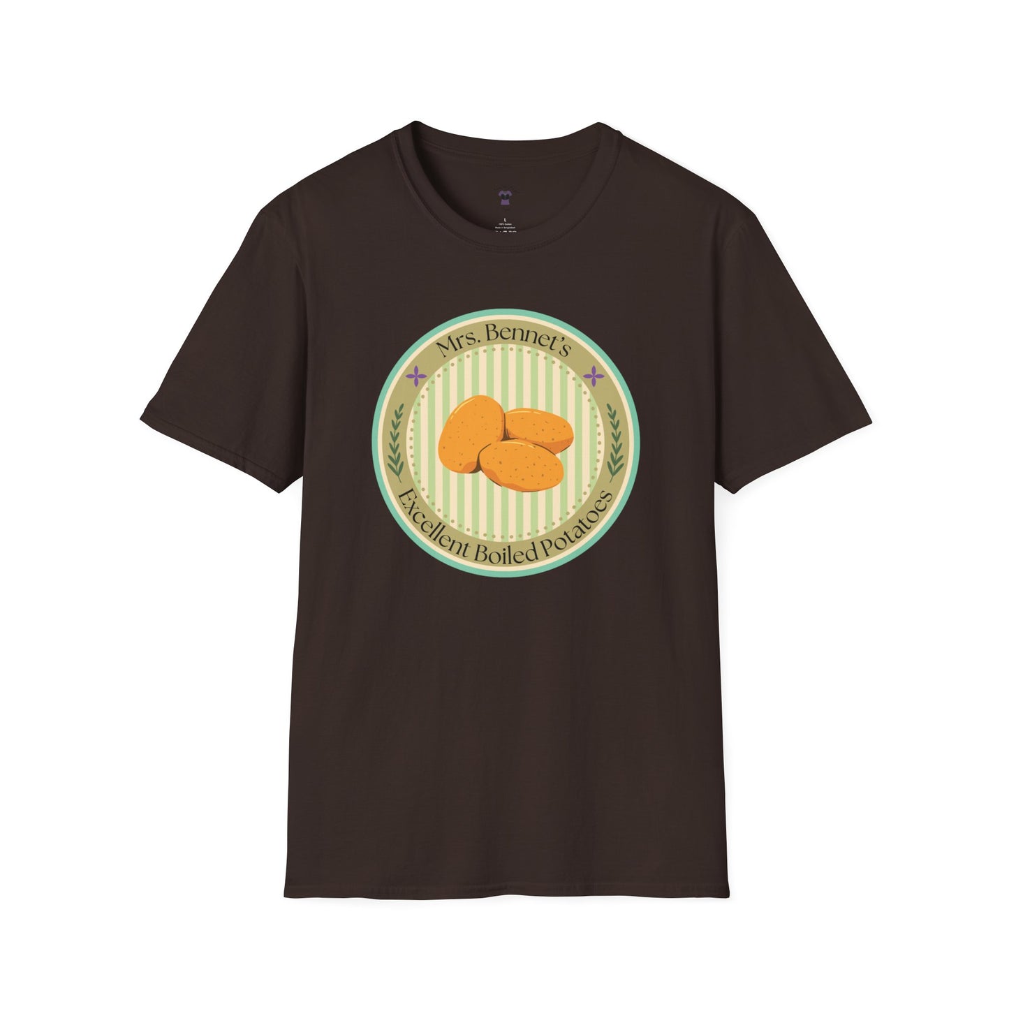 Mrs. Bennet's Excellent Boiled Potatoes Unisex Softstyle T-Shirt - Funny Shirt for Book Lovers