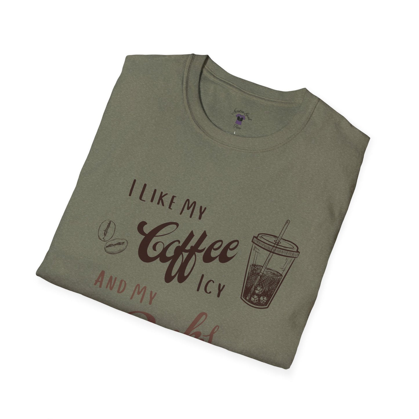Funny Coffee and Books Unisex Softstyle T-Shirt