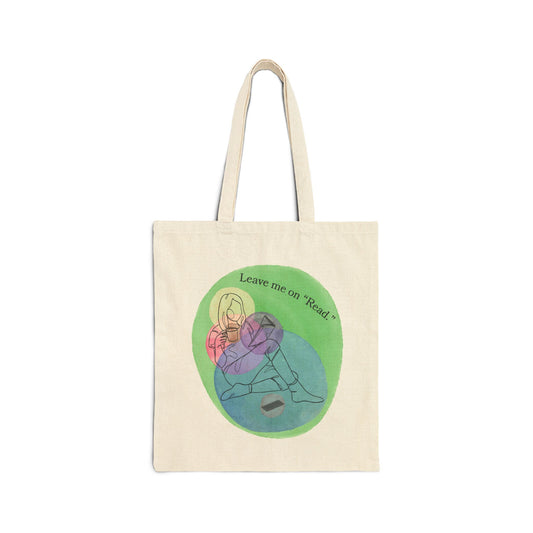 Book Lover's Cotton Canvas Tote Bag - Leave me on Read