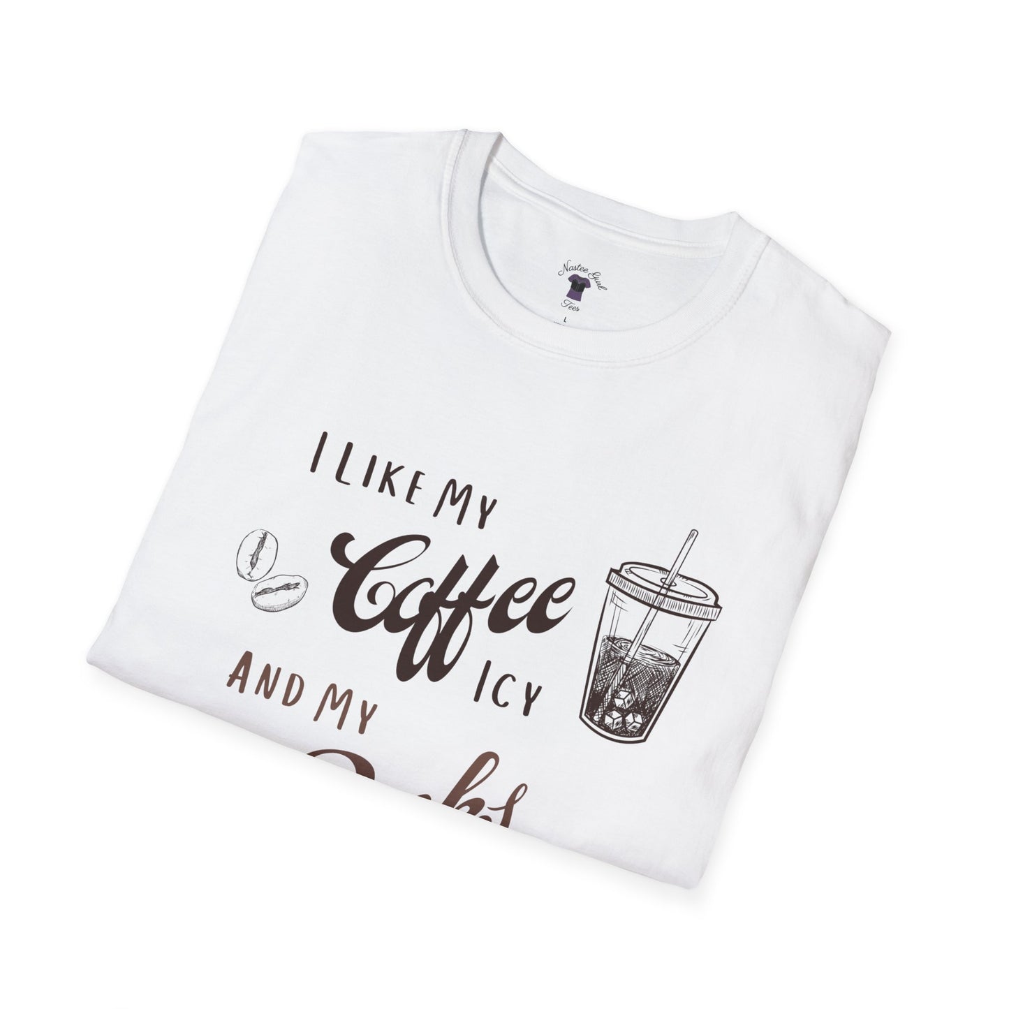 Funny Coffee and Books Unisex Softstyle T-Shirt