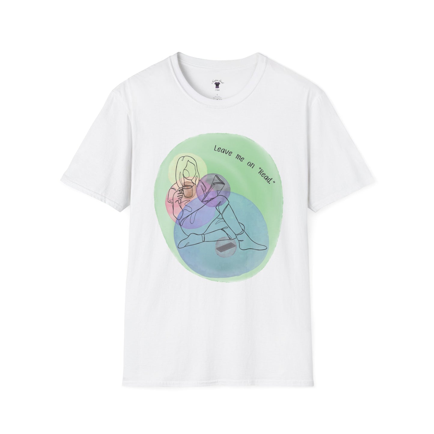 Leave Me on Read Unisex Softstyle T-Shirt - Colorful Comfy Tee - Book Reader Gift